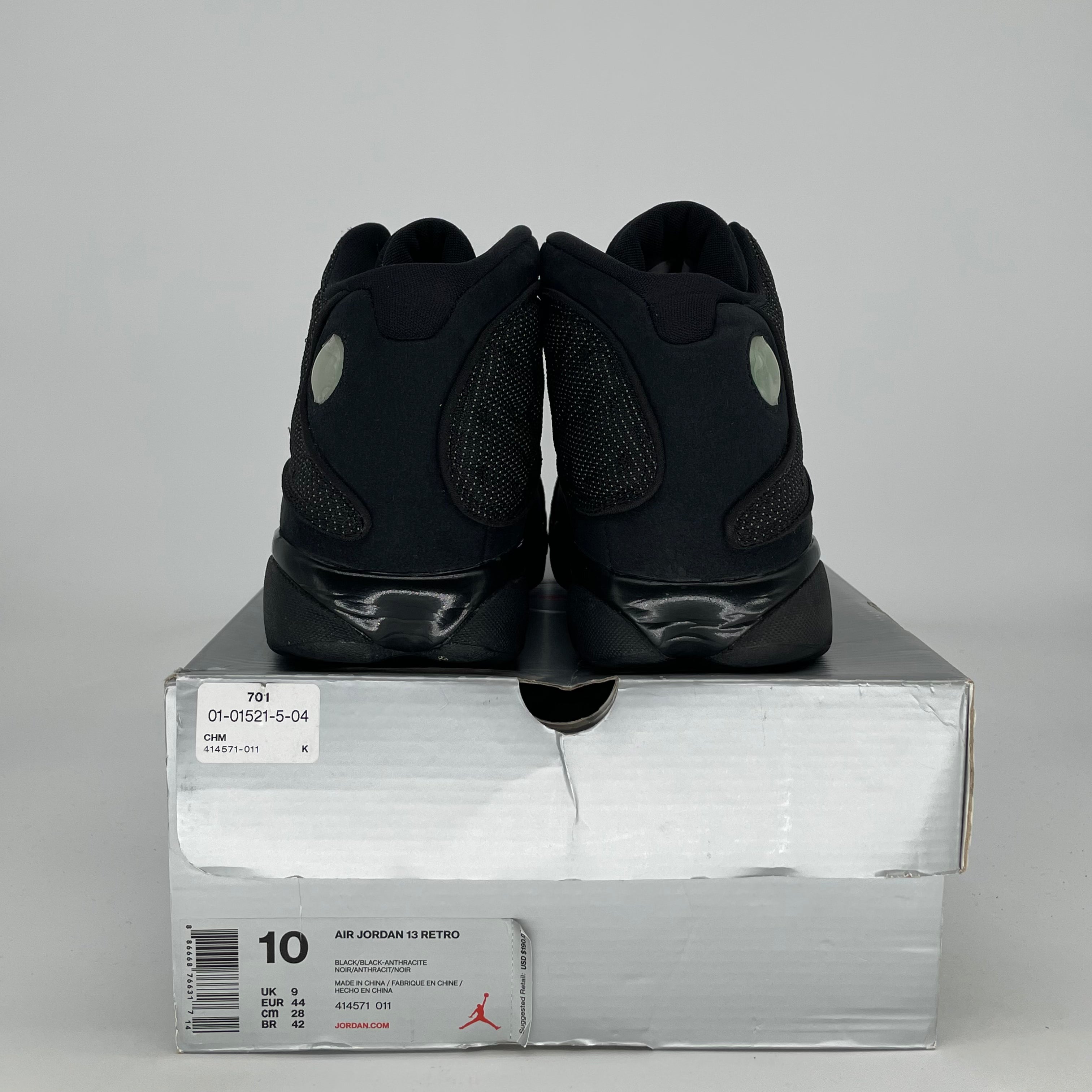 AIR JORDAN 13 BLACK CAT 414571-001 SIZE 10/11.5W