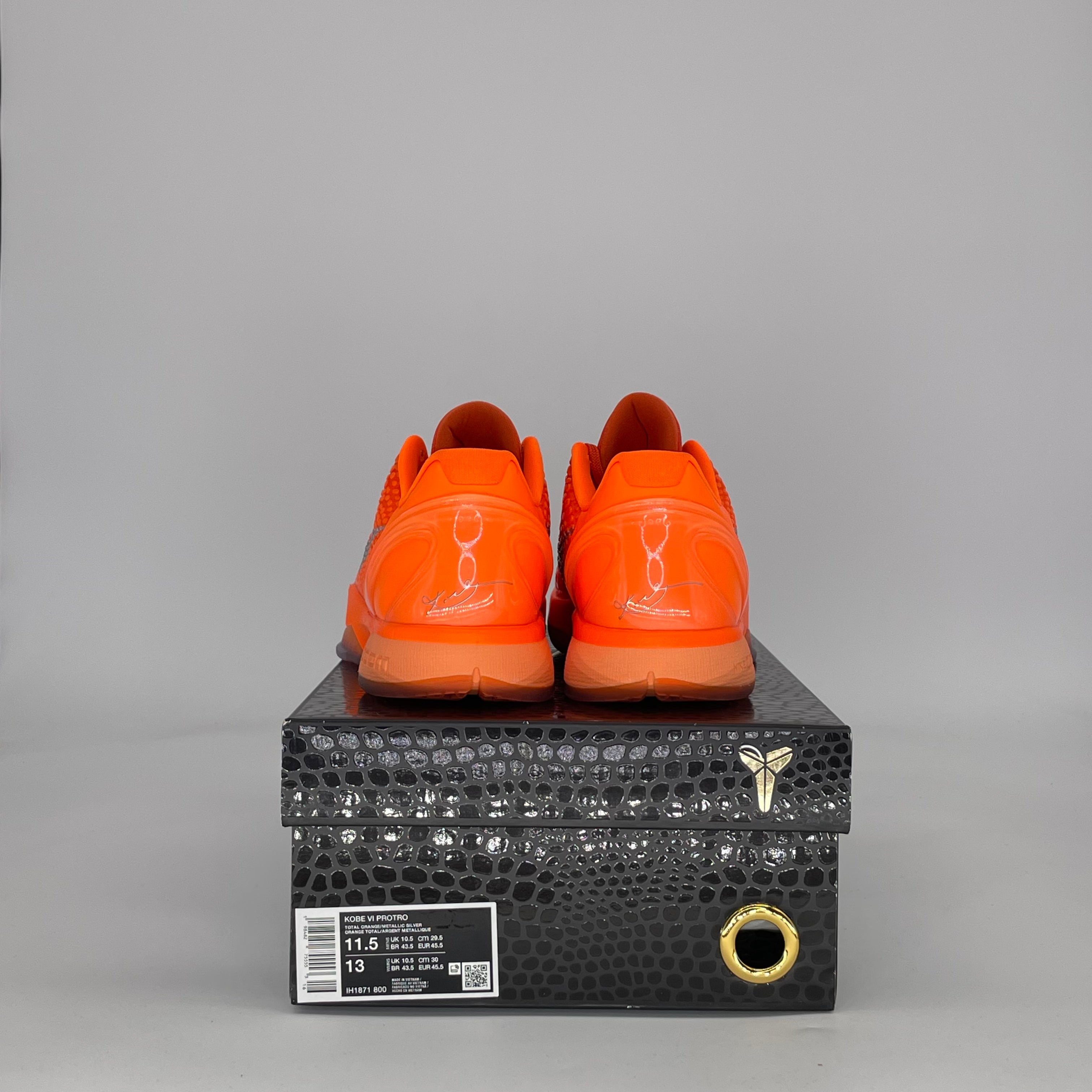 NIKE KOBE 6 PROTRO TOTAL ORANGE IH1871-800 SIZE 11.5/13W