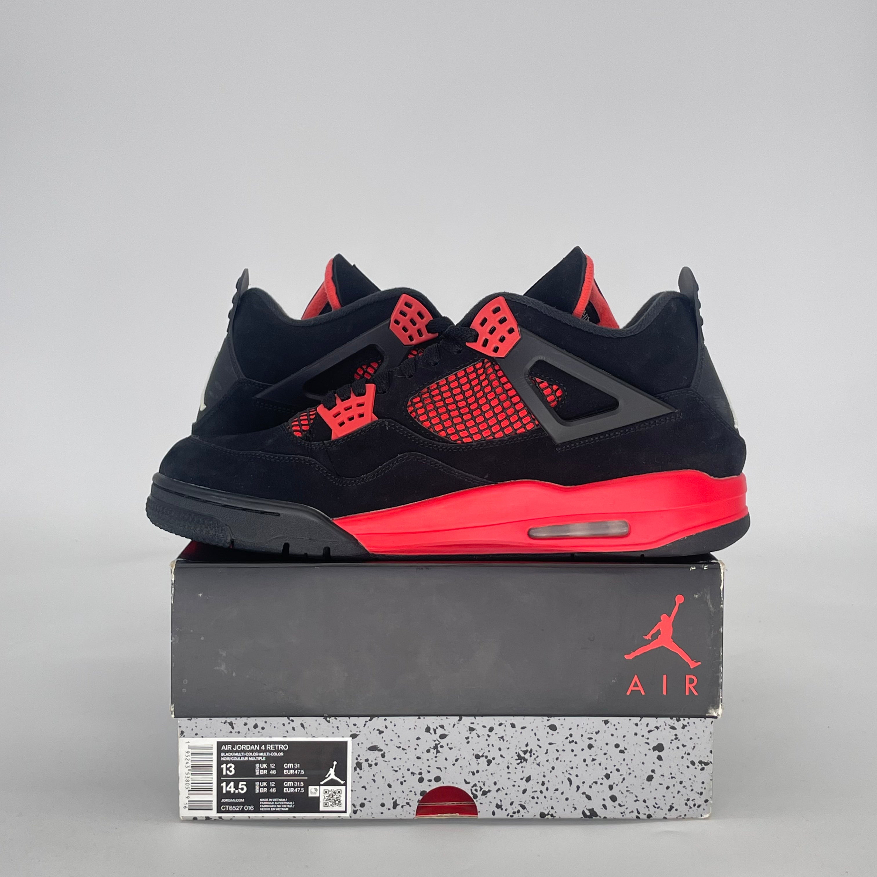 AIR JORDAN 4 RED THUNDER CT8527-016 SIZE 13/14.5W