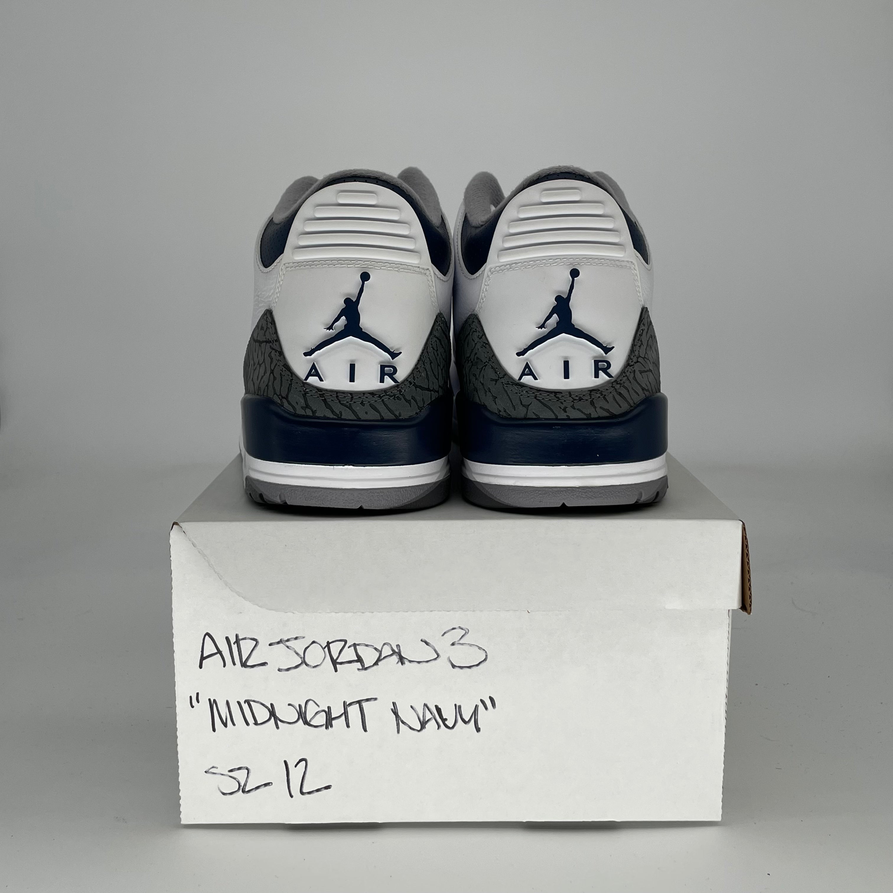 AIR JORDAN 3 MIDNIGHT NAVY CT8532-140 SIZE 12/13.5W