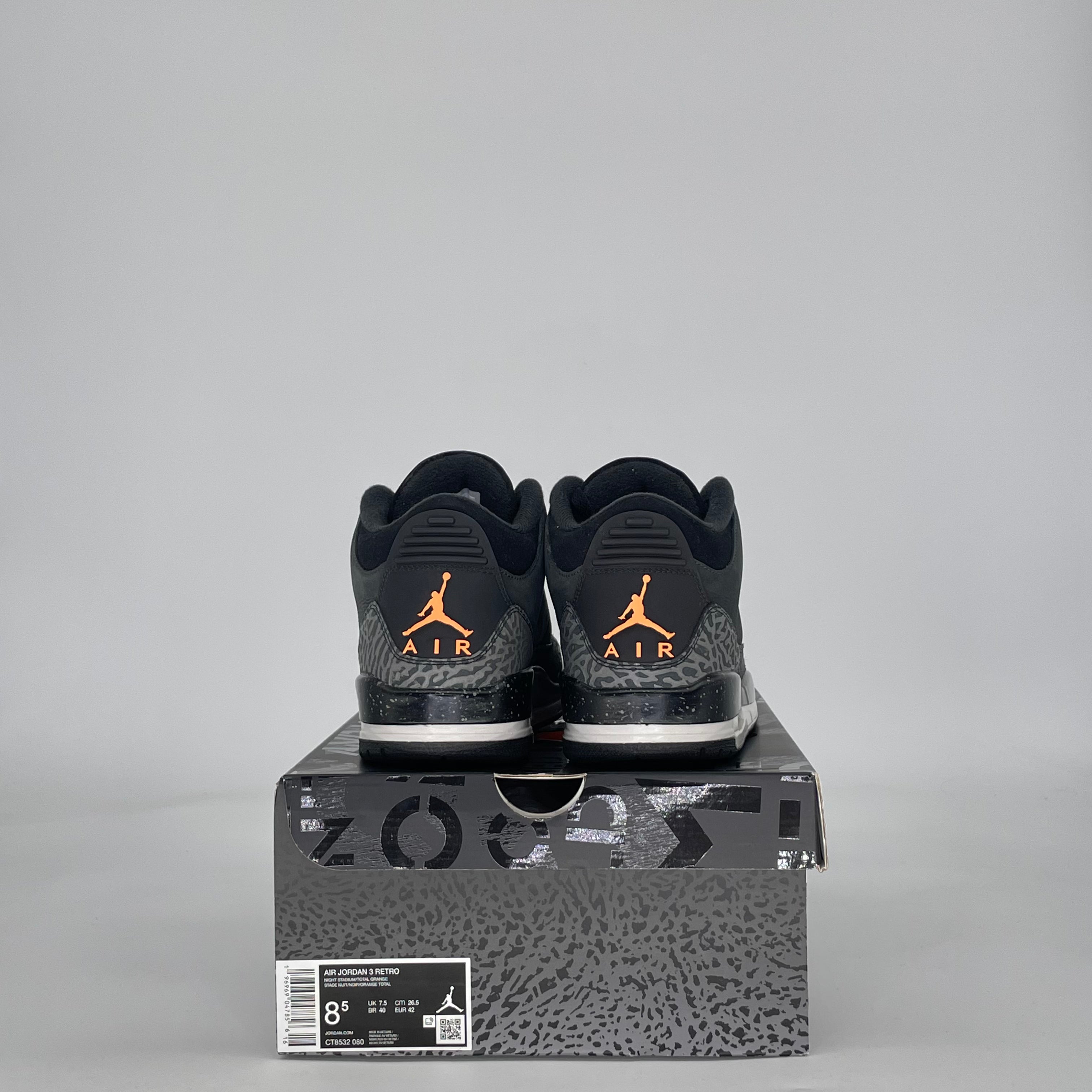 AIR JORDAN 3 FEAR PACK (2023) CT8532-080 SIZE 8.5/10W