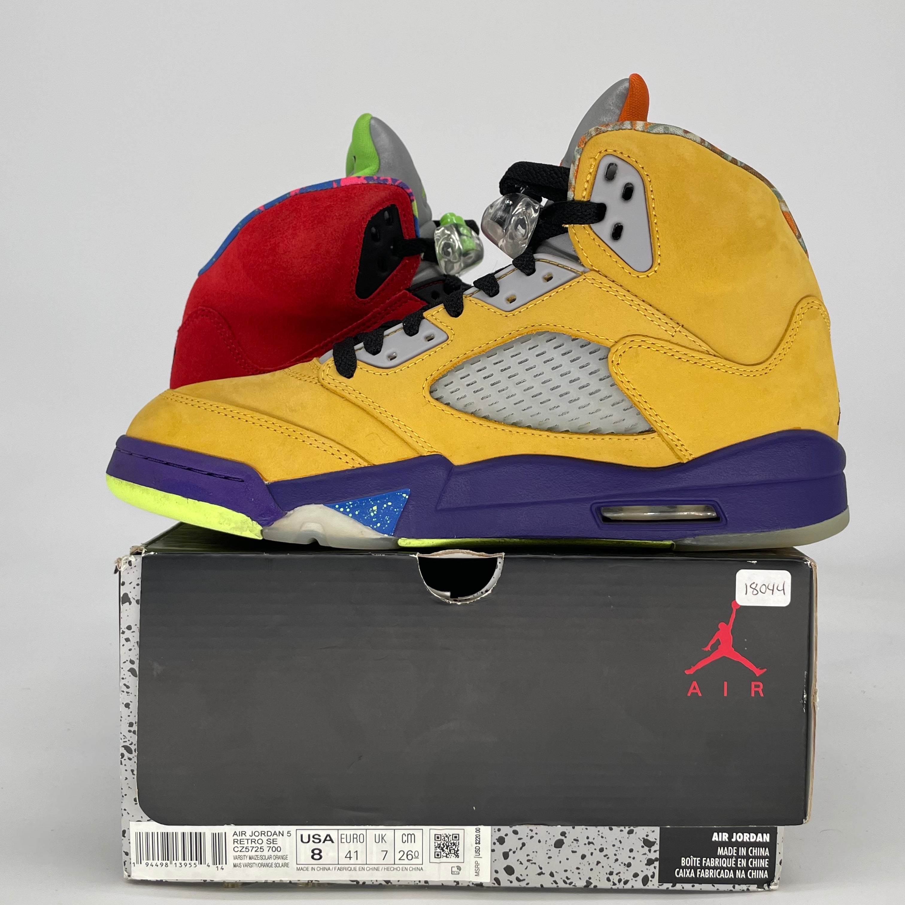AIR JORDAN 5 WHAT THE CZ5725-700 SIZE 8/9.5W