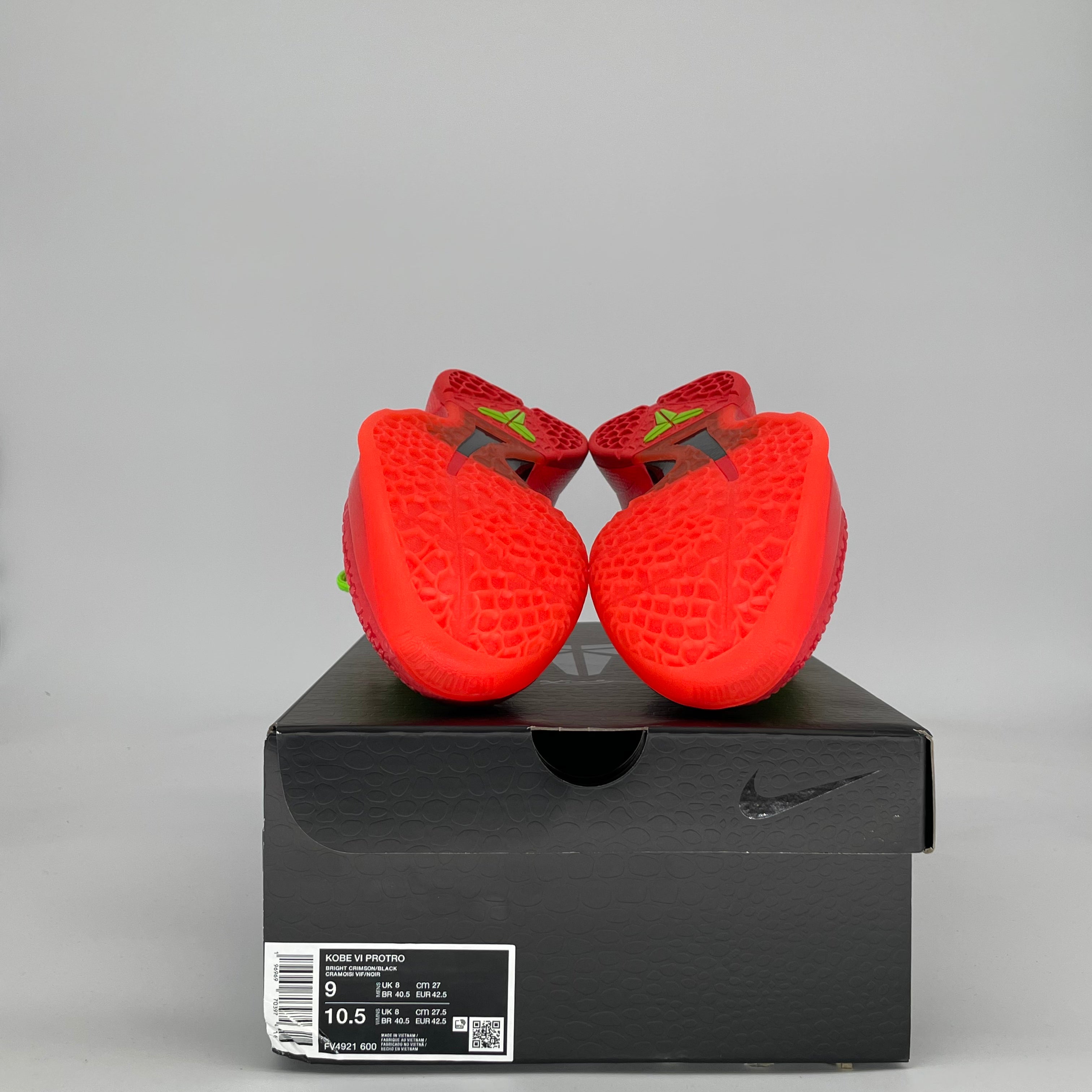 NIKE KOBE 6 PROTRO REVERSE GRINCH FV4921-600 SIZE 9/10.5W