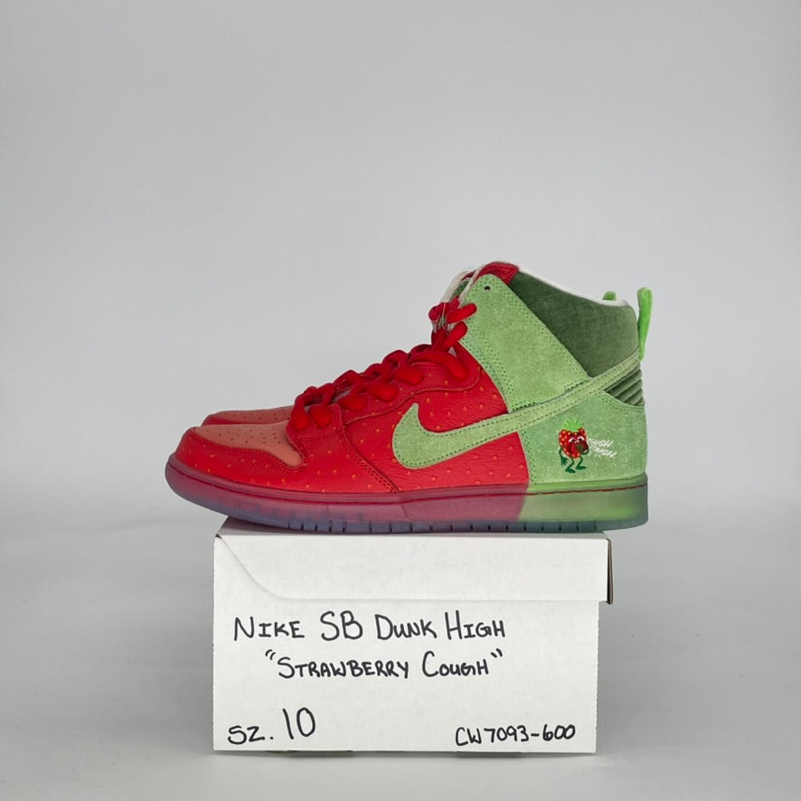 NIKE SB DUNK HIGH STRAWBERRY COUGH CW7093-600 SIZE 10/11.5W