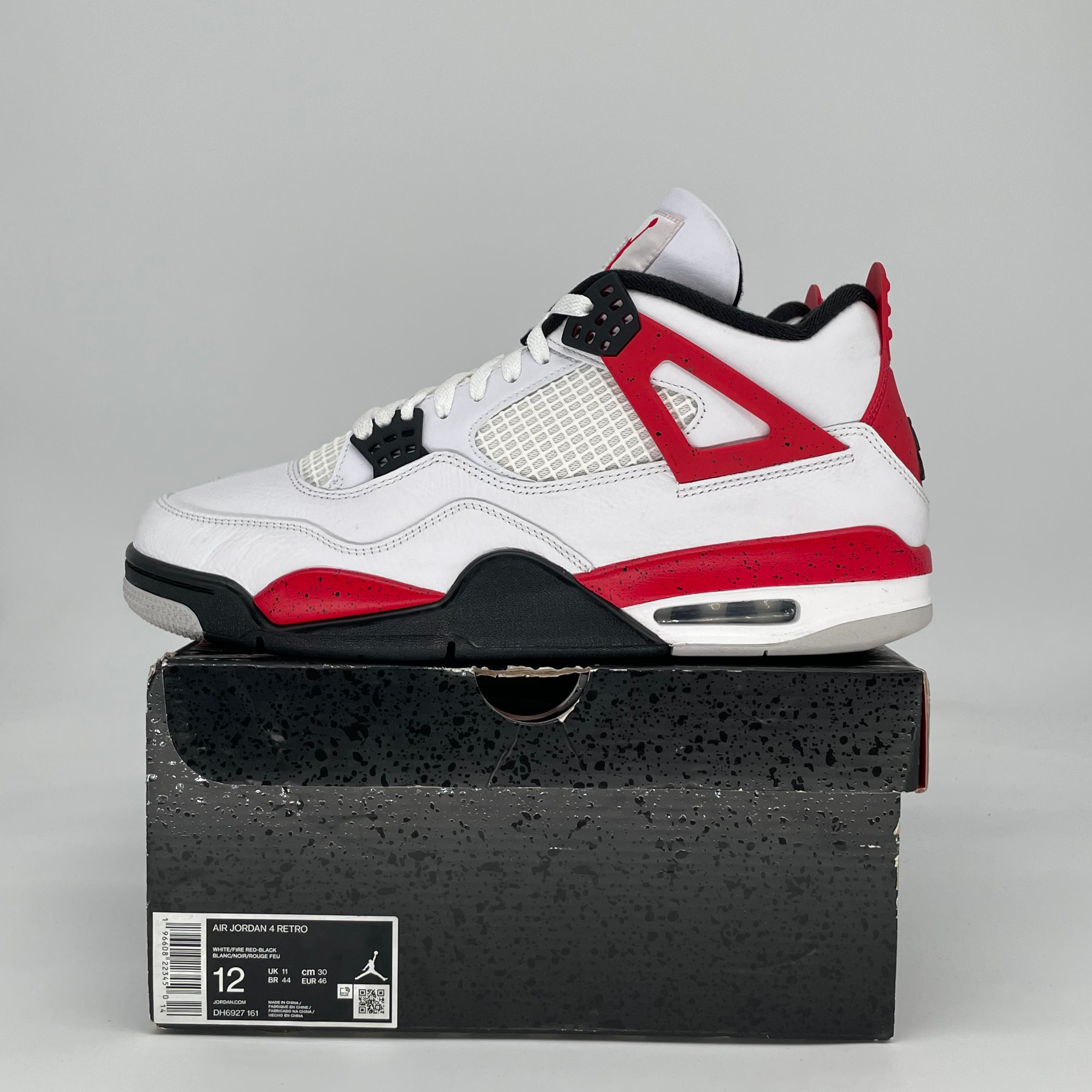 AIR JORDAN 4 RED CEMENT DH6927-161 SIZE 12/13.5W
