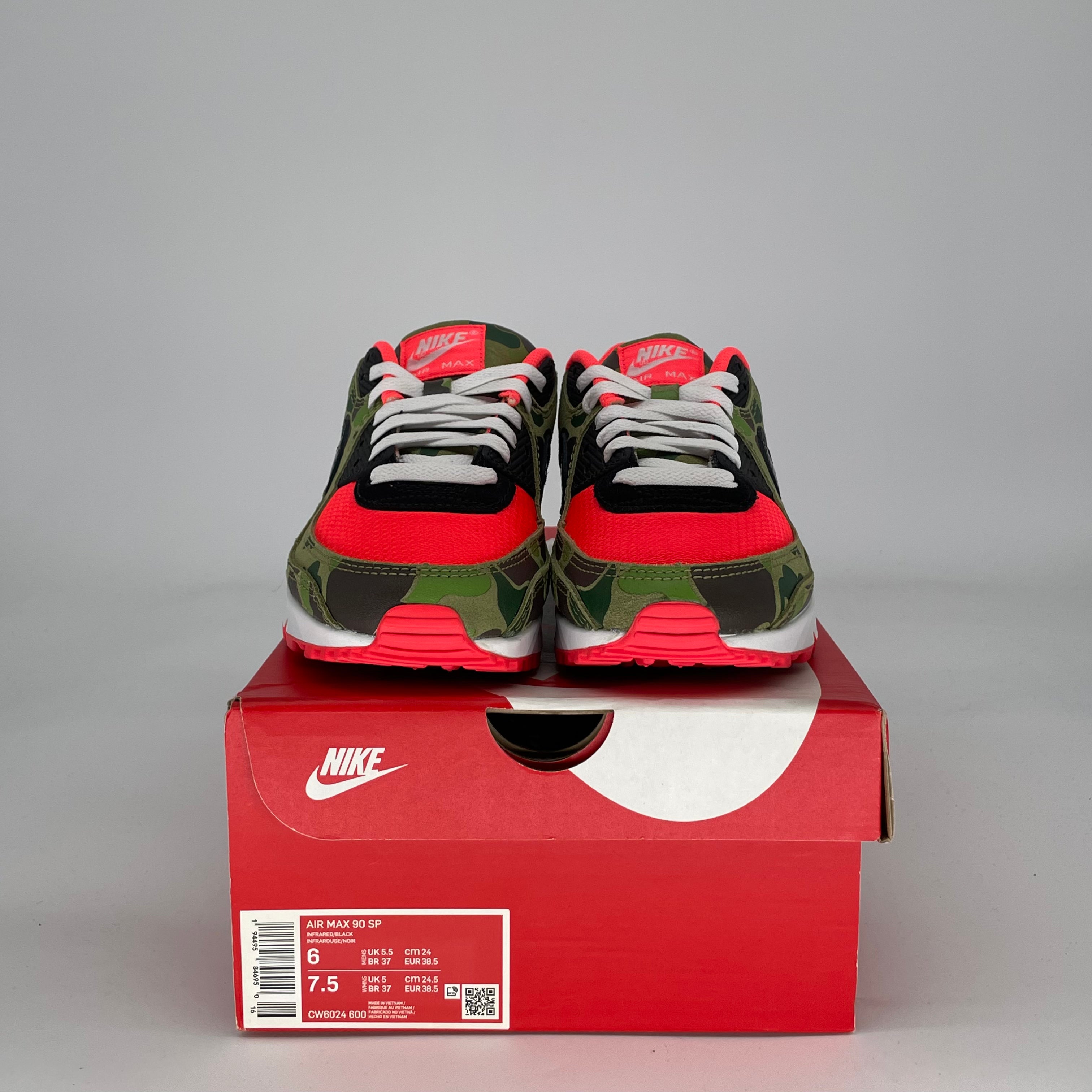 NIKE AIR MAX 90 REVERSE DUCK CAMO CW6024-600 SIZE 6/7.5W