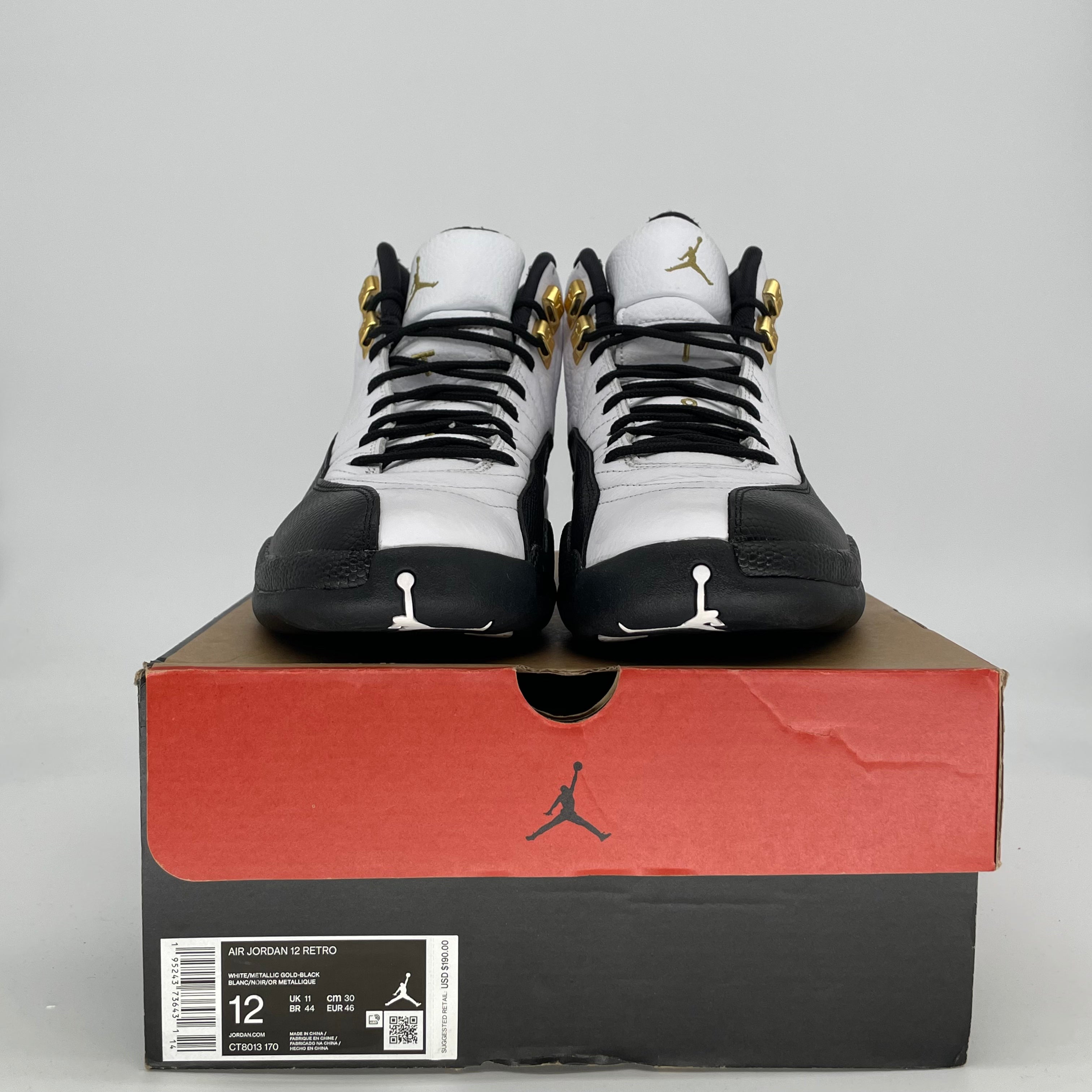 AIR JORDAN 12 ROYALTY TAXI CT8013-170 SIZE 12/13.5W