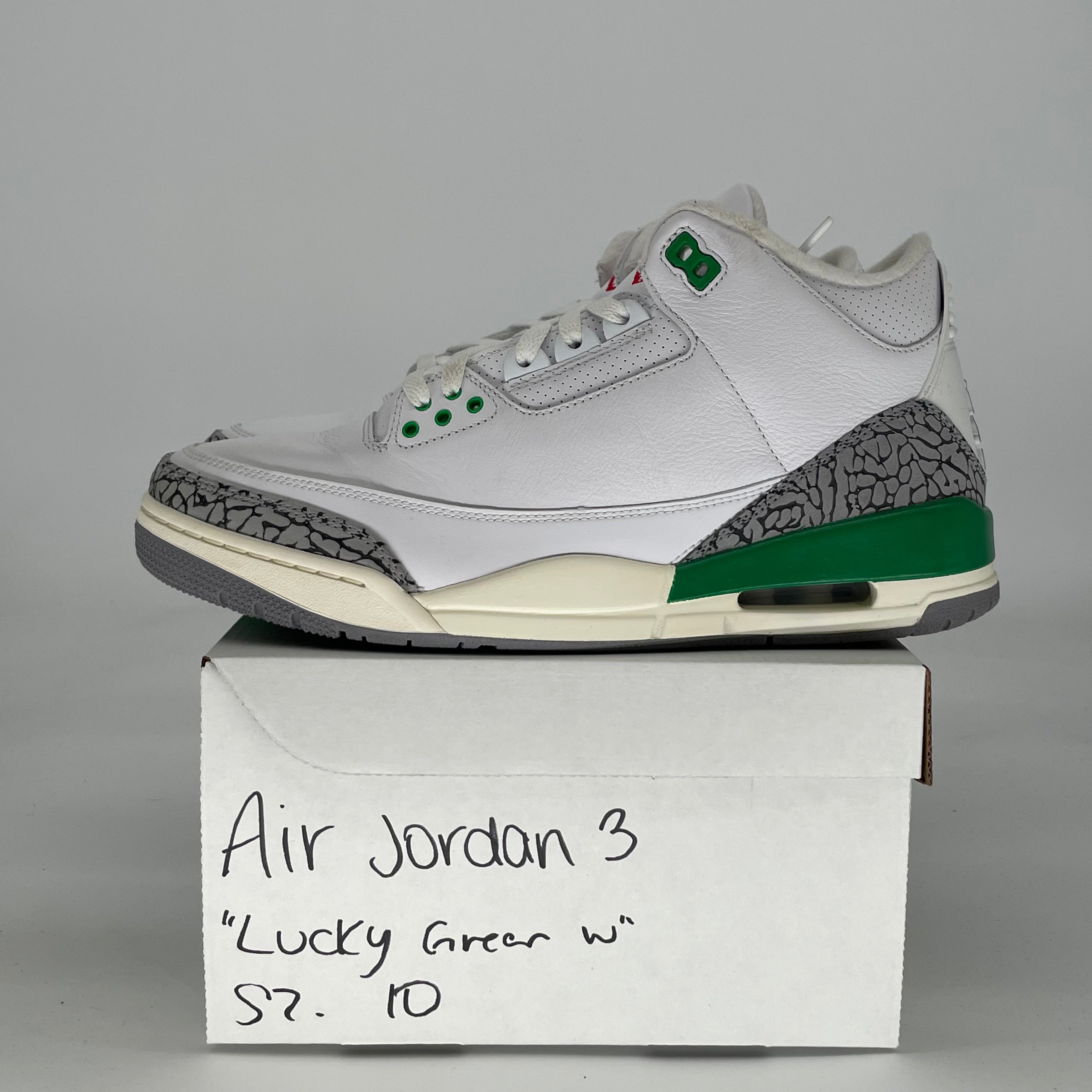 AIR JORDAN 3 LUCKY GREEN W CK9246-136 SIZE 10/11.5W