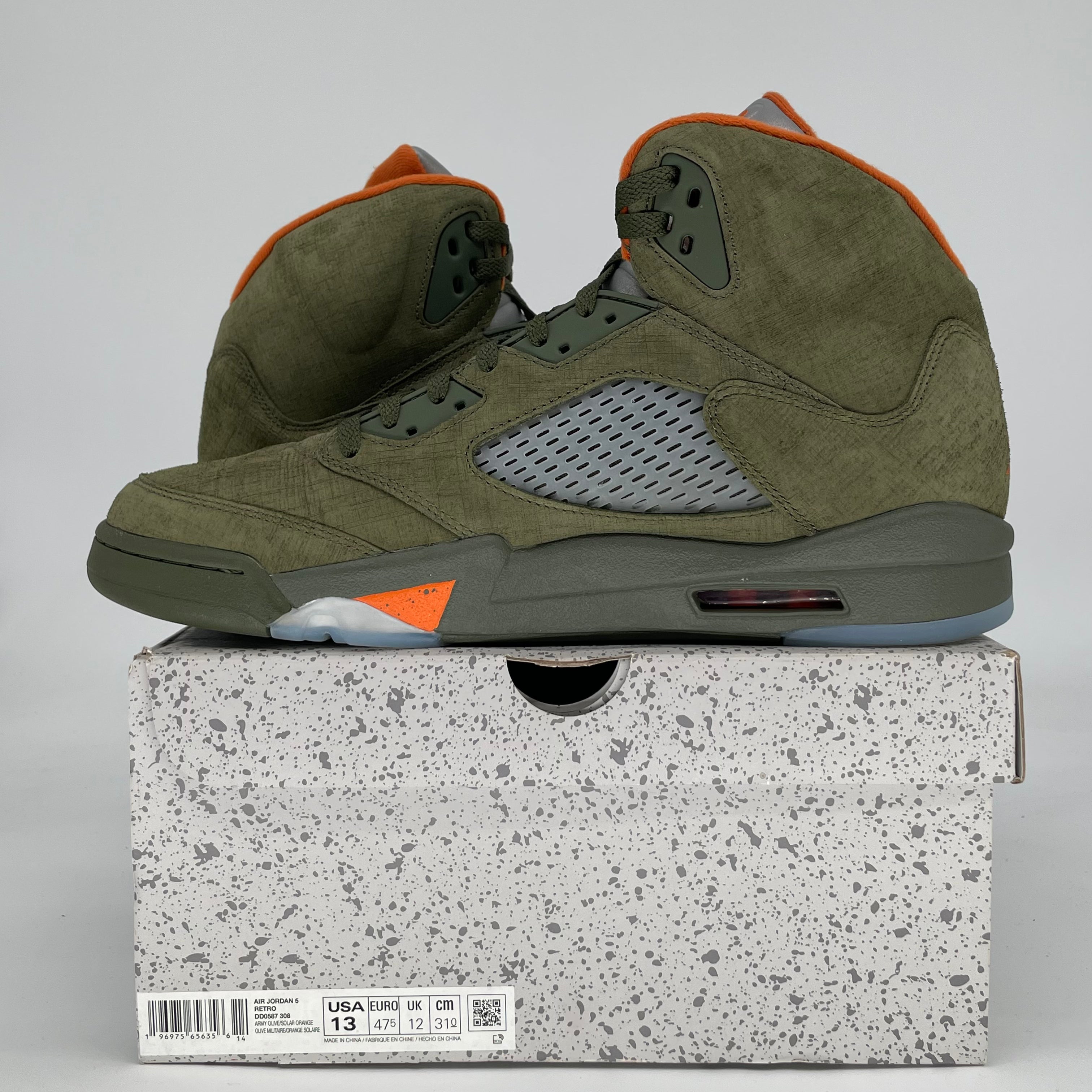 AIR JORDAN 5 OLIVE DD0587-308 SIZE 13/14.5W