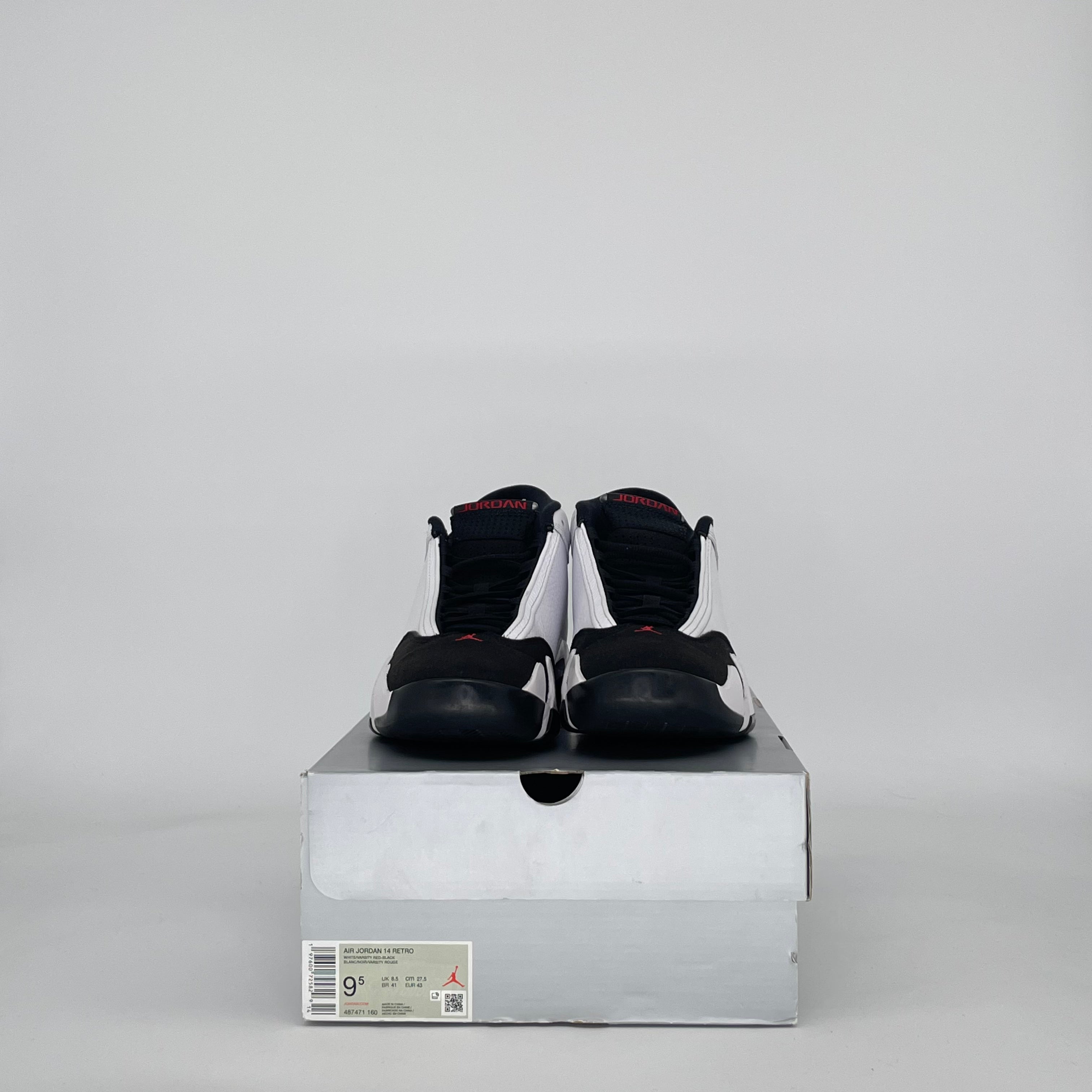 AIR JORDAN 14 BLACK TOE (2024) 487471-160 SIZE 9.5/11W