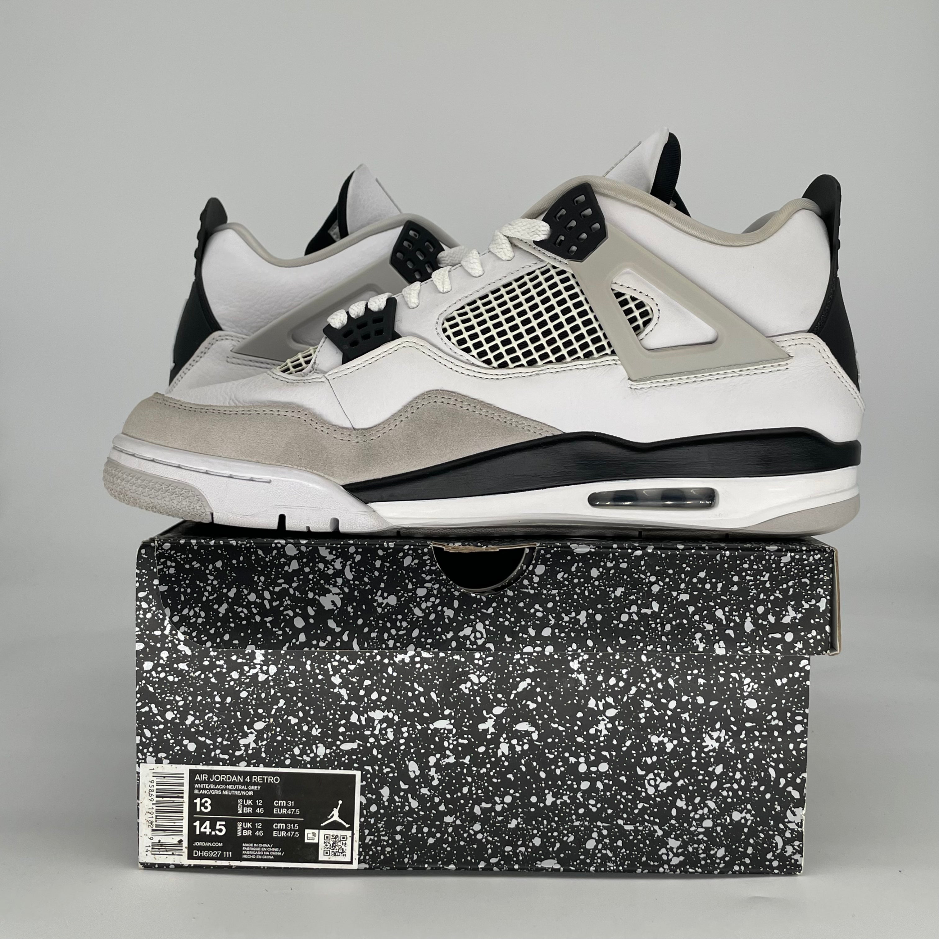 AIR JORDAN 4 WHITE THUNDER FQ80138-001 SIZE 11.5/13W