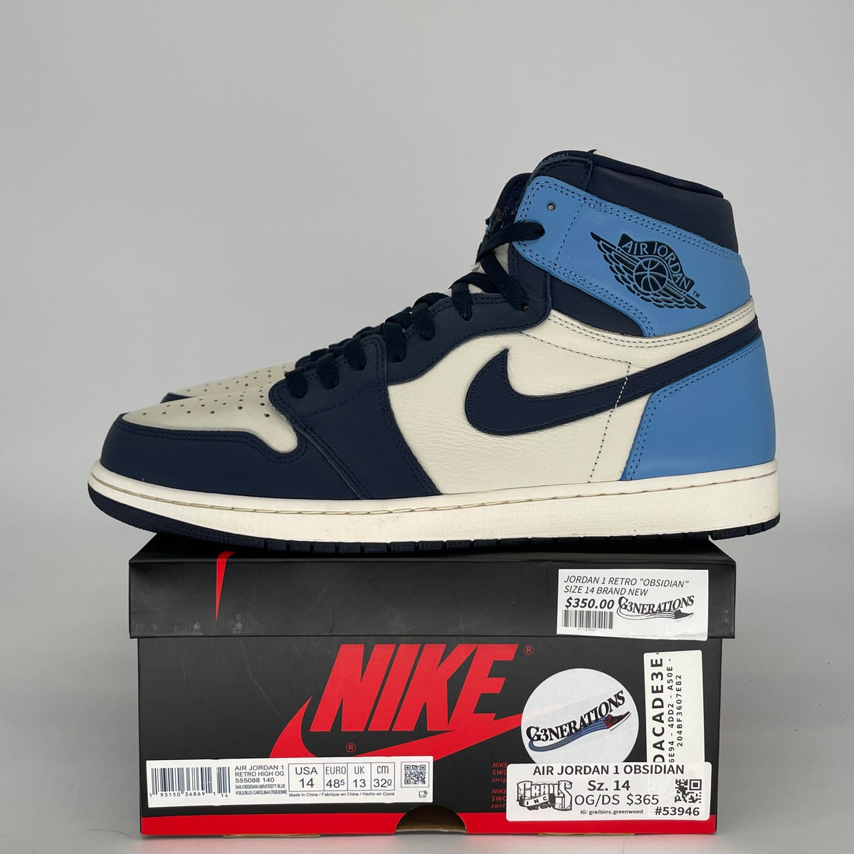 Jordan 1 Retro High Obsidian