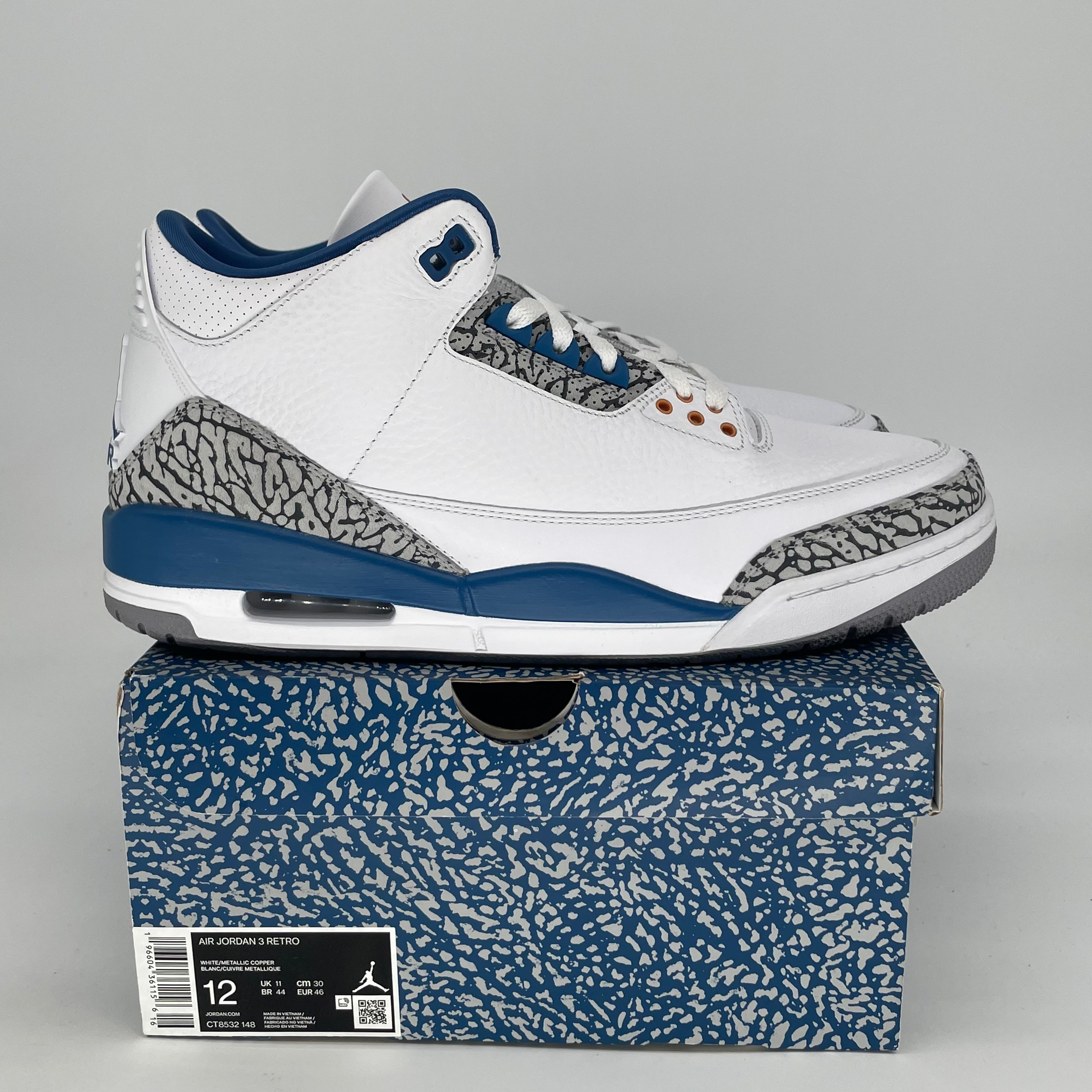 AIR JORDAN 3 WIZARDS CT8532-148 SIZE 12/13.5W