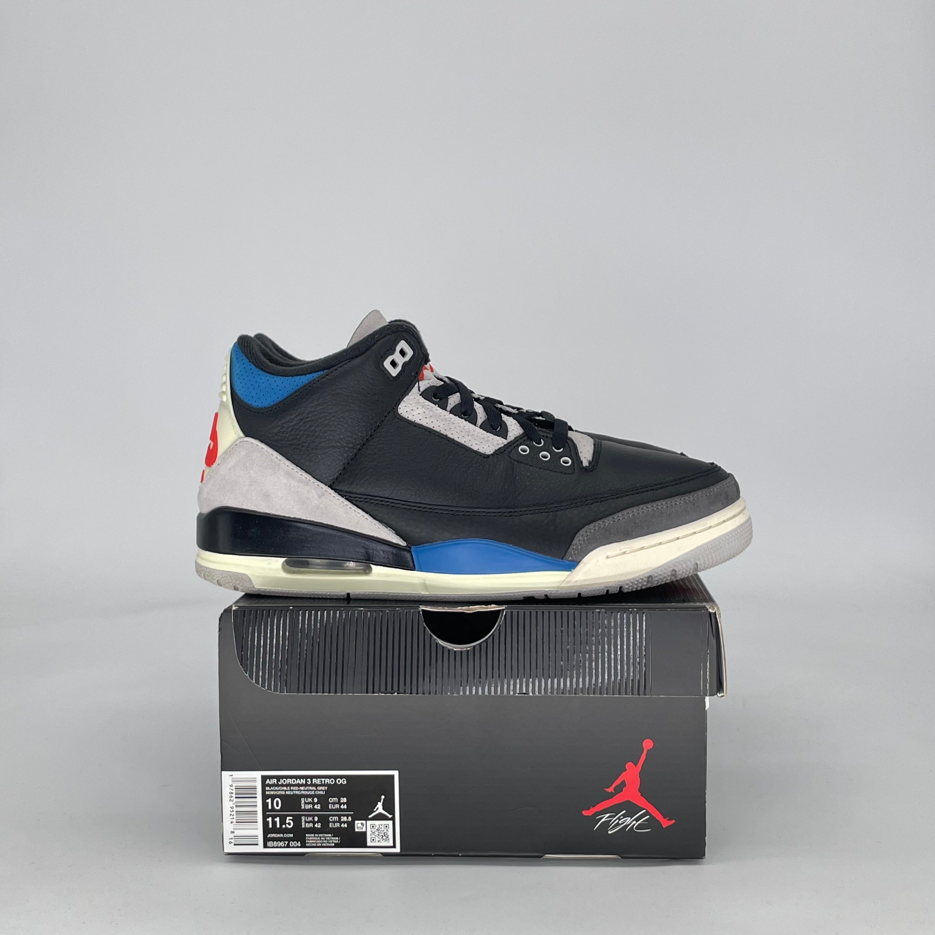 AIR JORDAN 3 RARE AIR IB8967-004 SIZE 10/11.5W