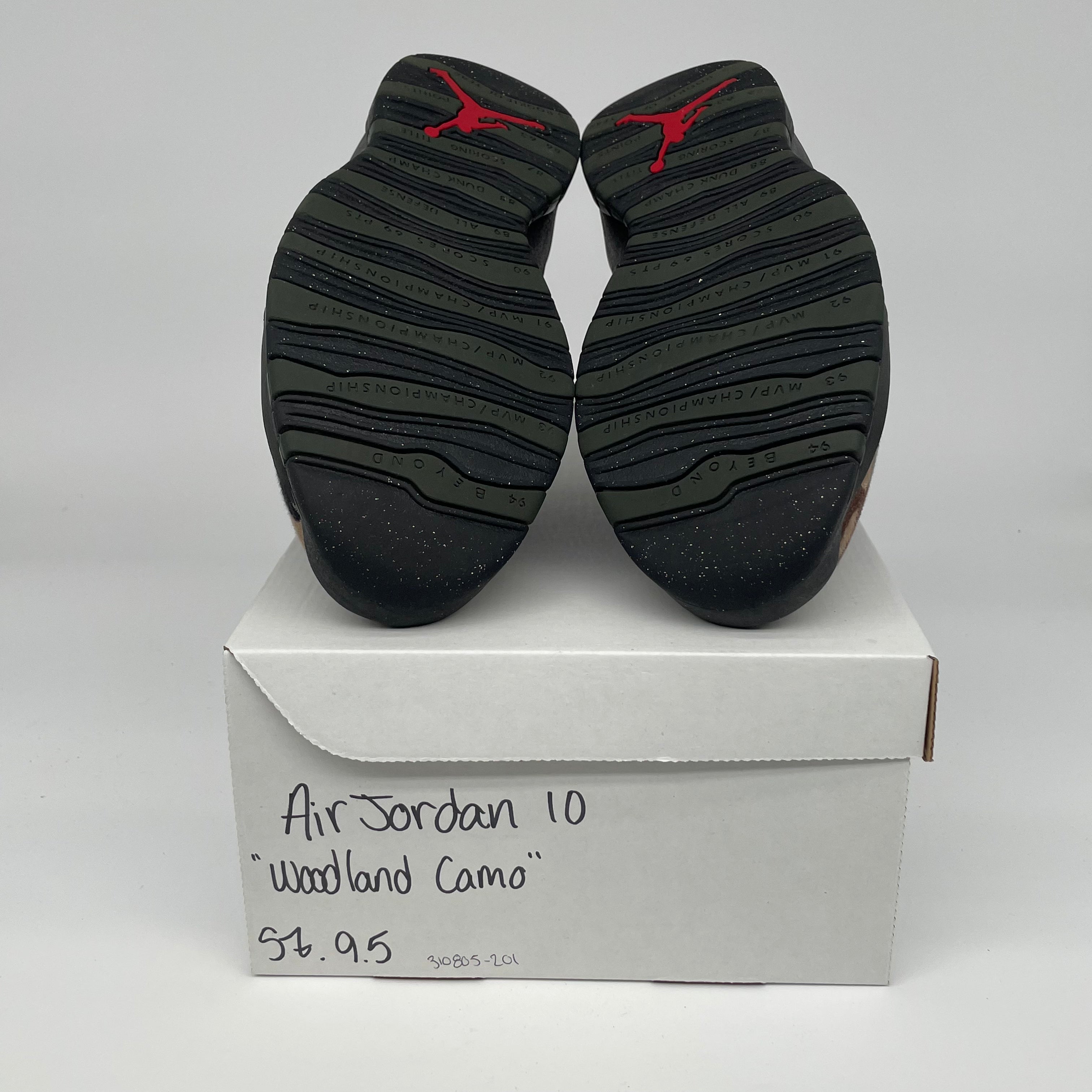 AIR JORDAN 10 WOODLAND CAMO 310805-201 SIZE 9.5/11W