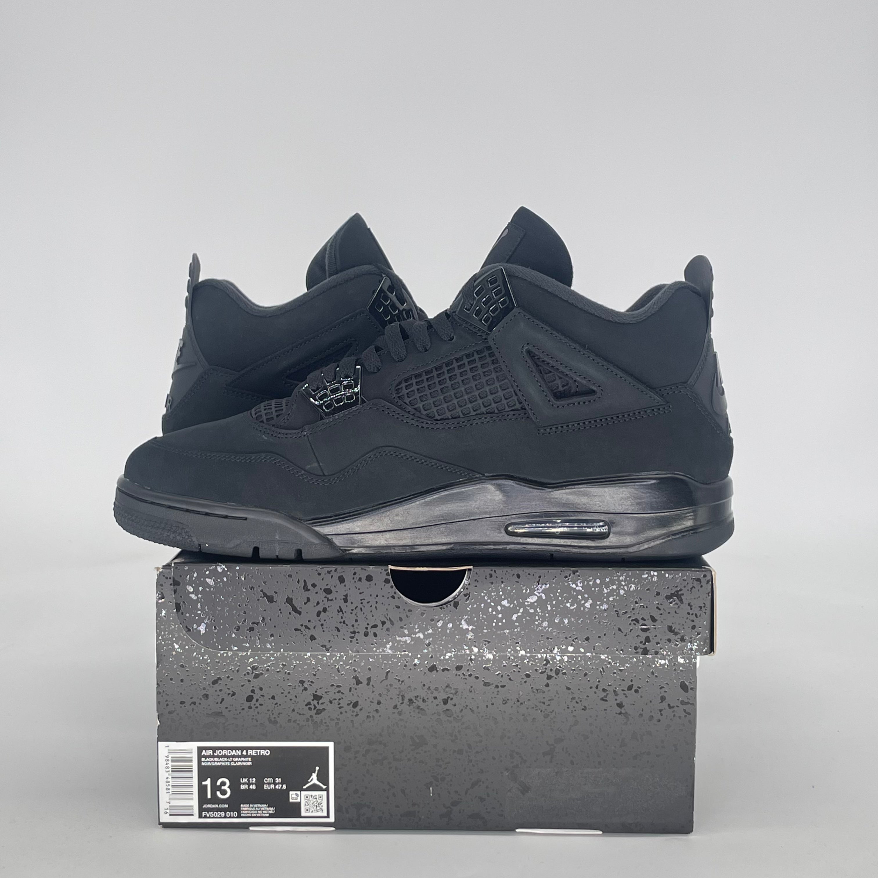 AIR JORDAN 4 BLACK CAT FV5029-010 SIZE 13/14.5W