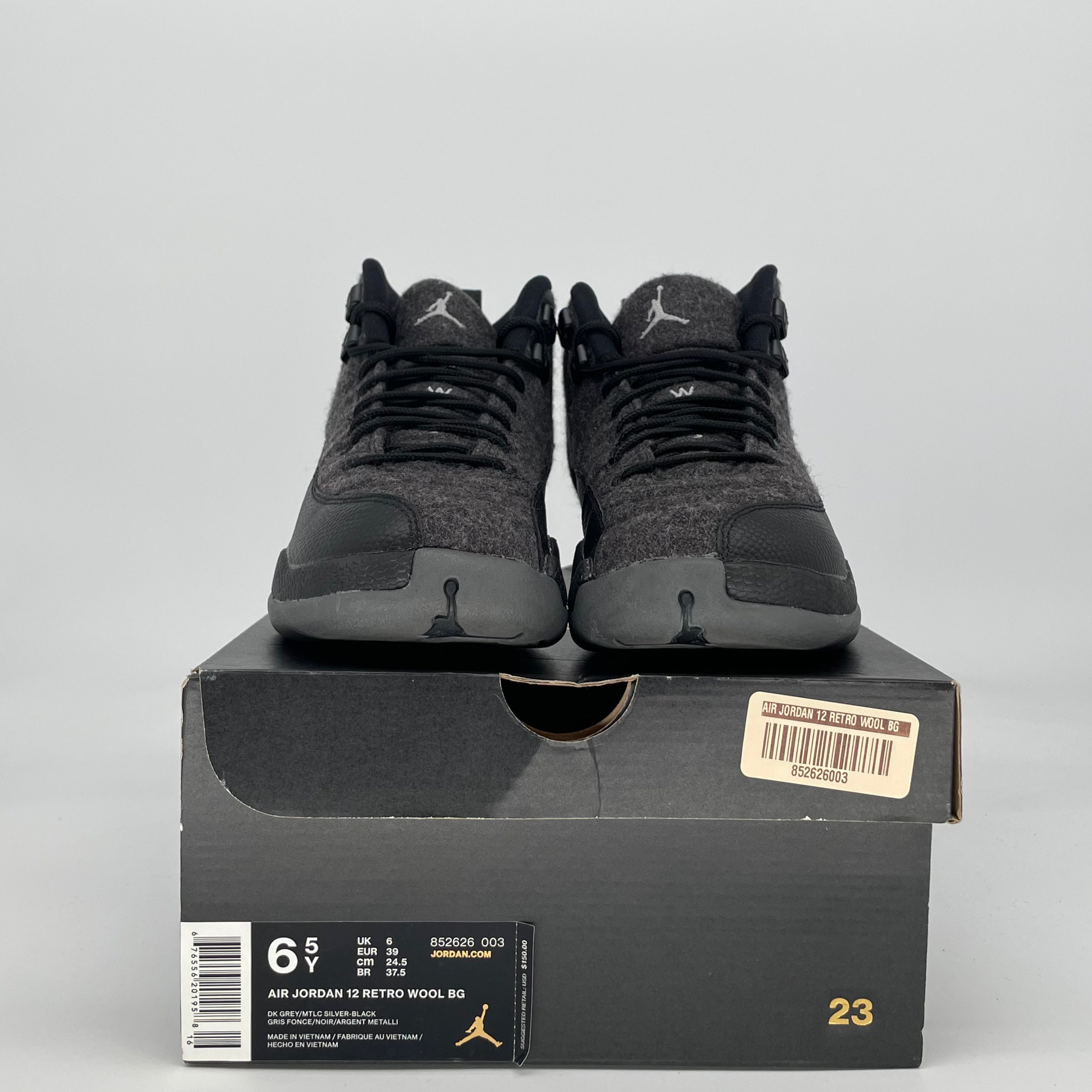 AIR JORDAN 12 WOOL 852626-003 SIZE 6.5/8W