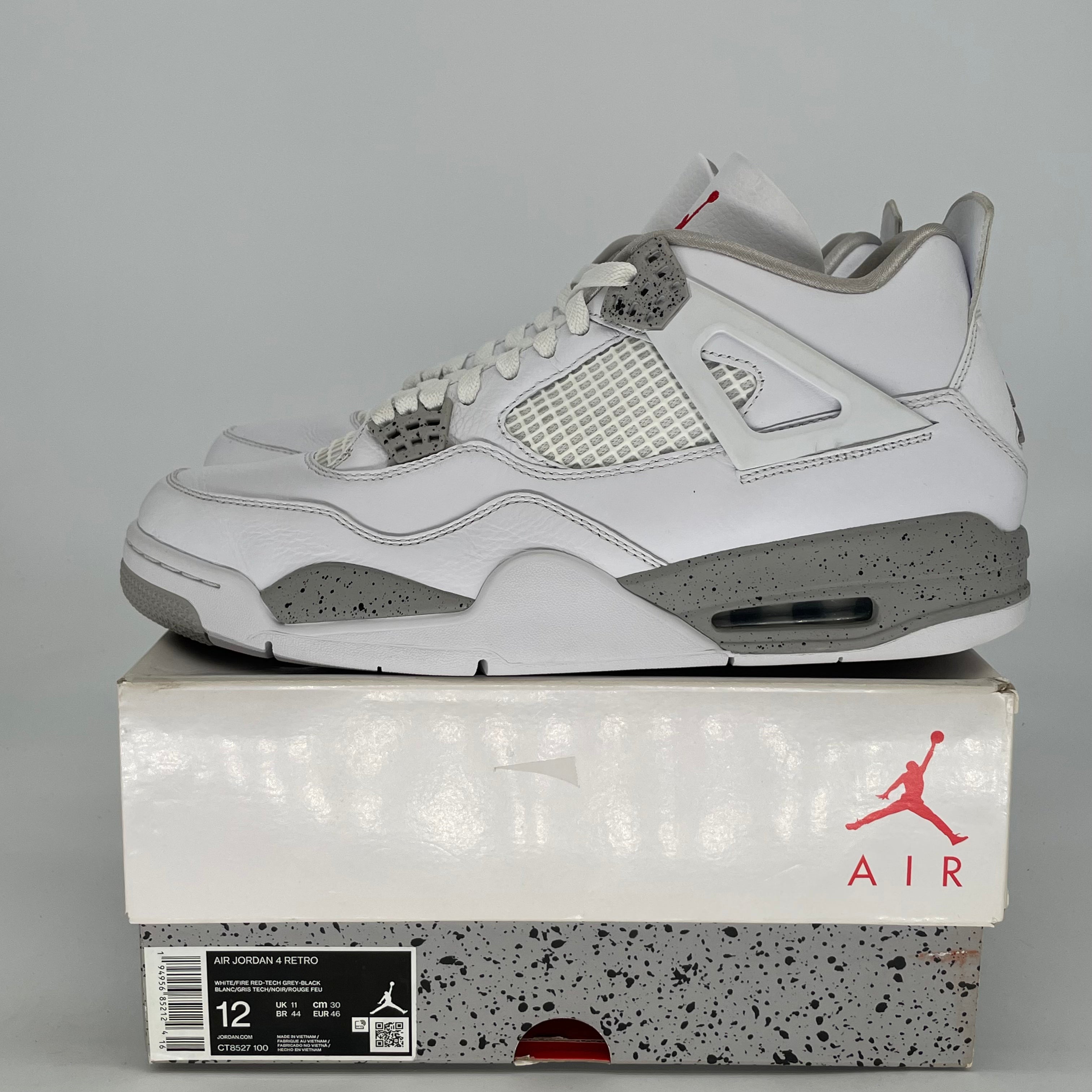AIR JORDAN 4 WHITE OREO CT8527-100 SIZE 12/13.5W