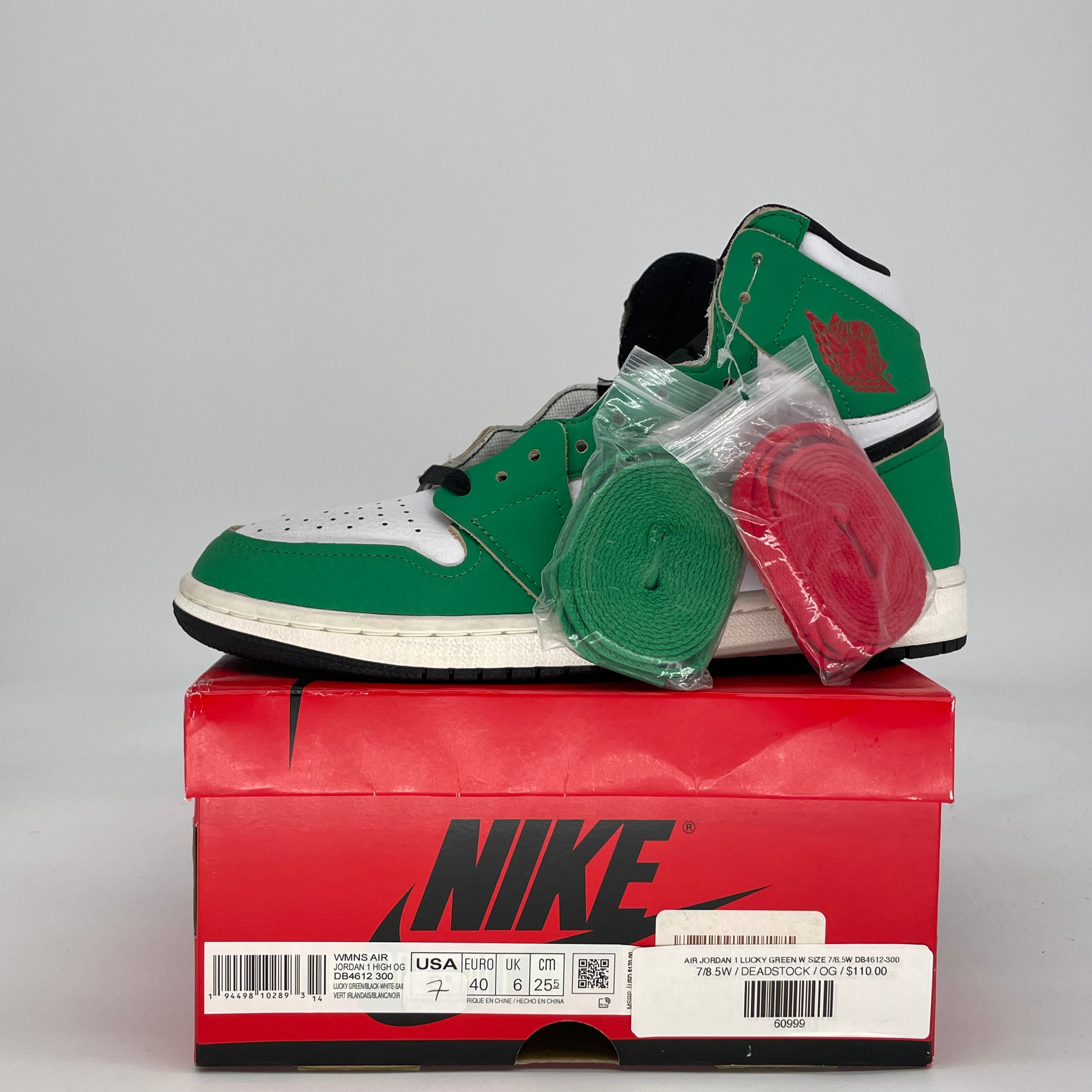 AIR JORDAN 1 LUCKY GREEN W SIZE 7/8.5W DB4612-300