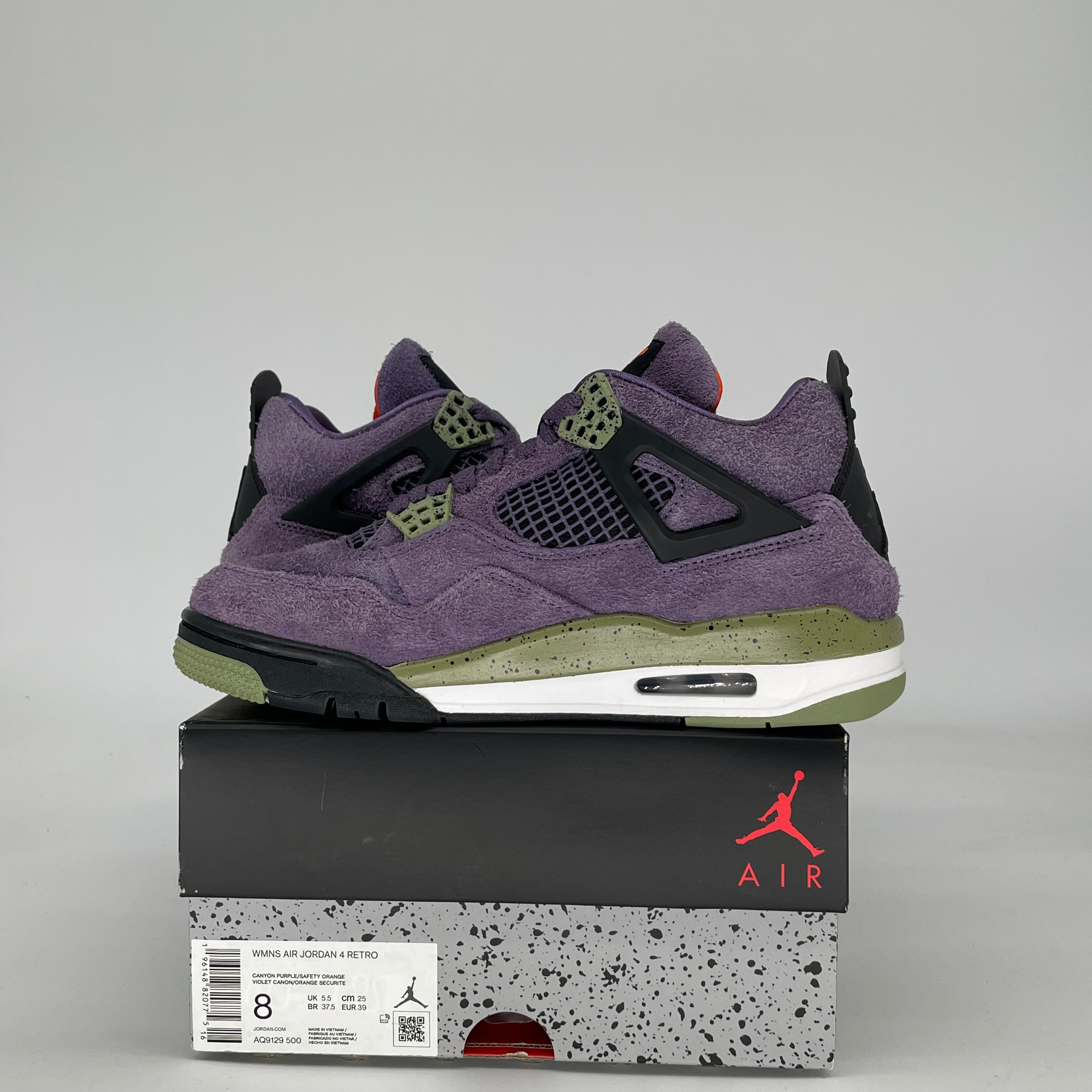AIR JORDAN 4 CANYON PURPLE W AQ9129-500 SIZE 6.5/8W