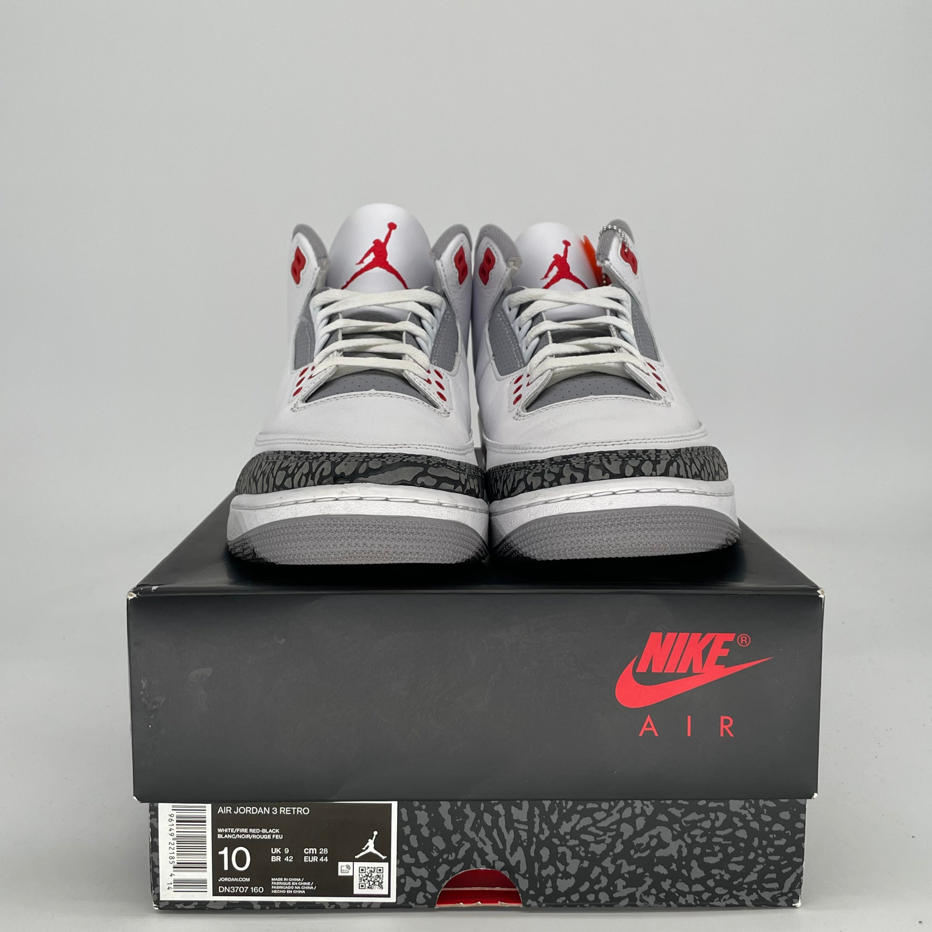 AIR JORDAN 3 FIRE RED DN3707-160 SIZE 10/11.5W