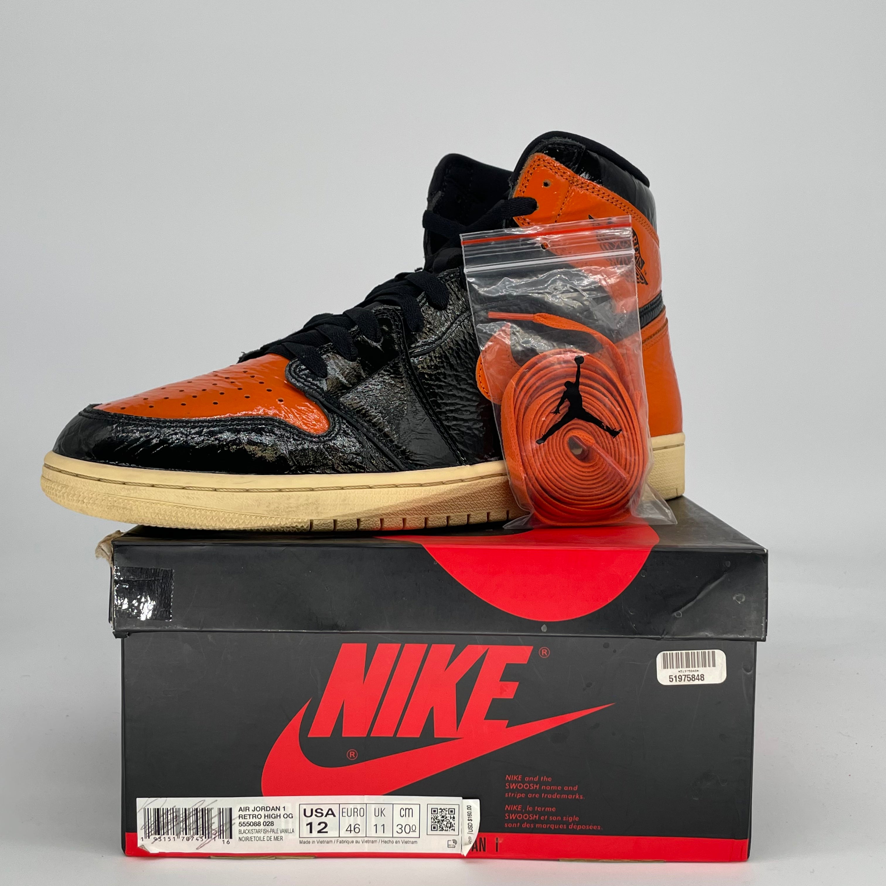 AIR JORDAN 1 SHATTERED BACKBOARD 3.0 555088-028 SIZE 12/13.5W