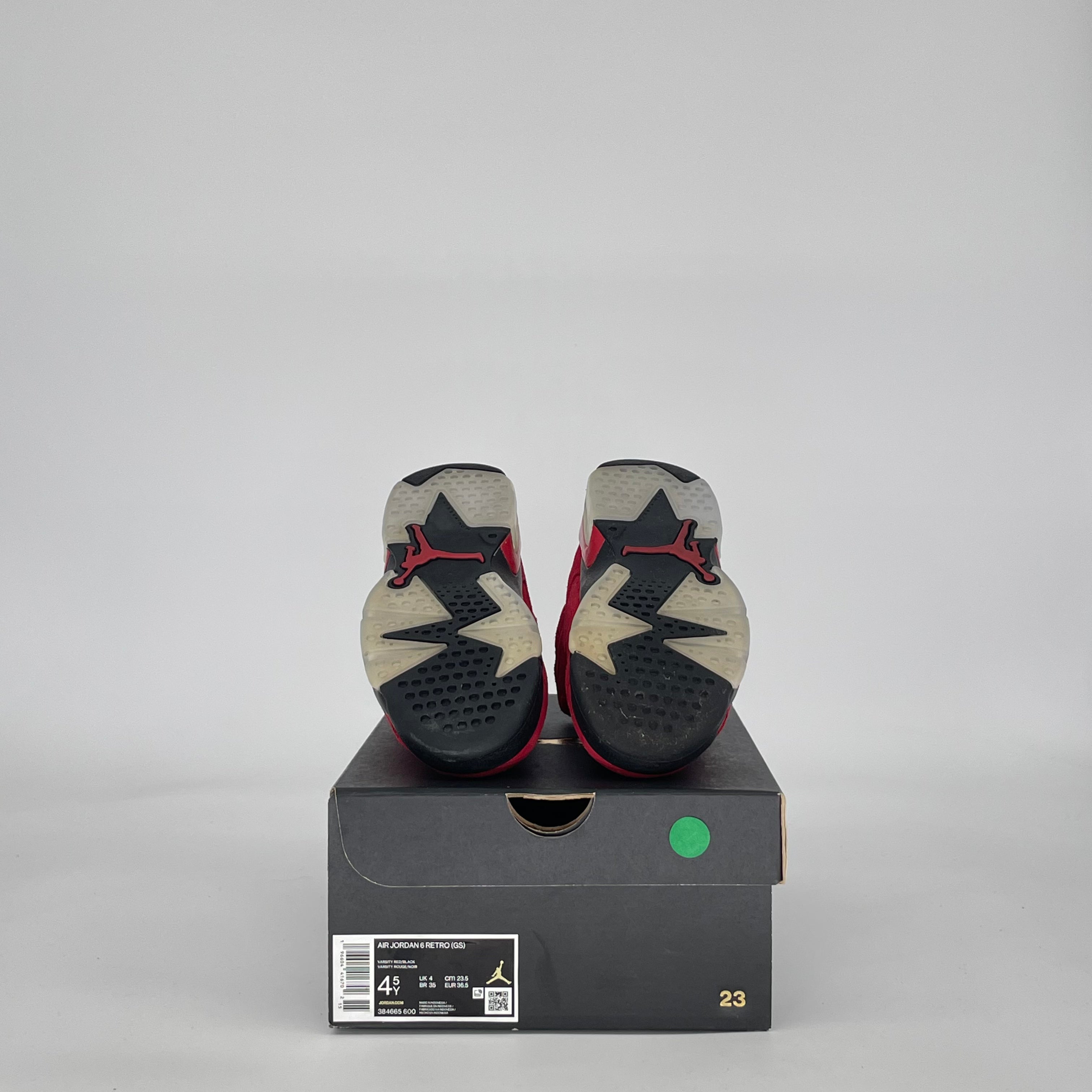 AIR JORDAN 6 TORO BRAVO 384665-600 SIZE 4.5/6W GS