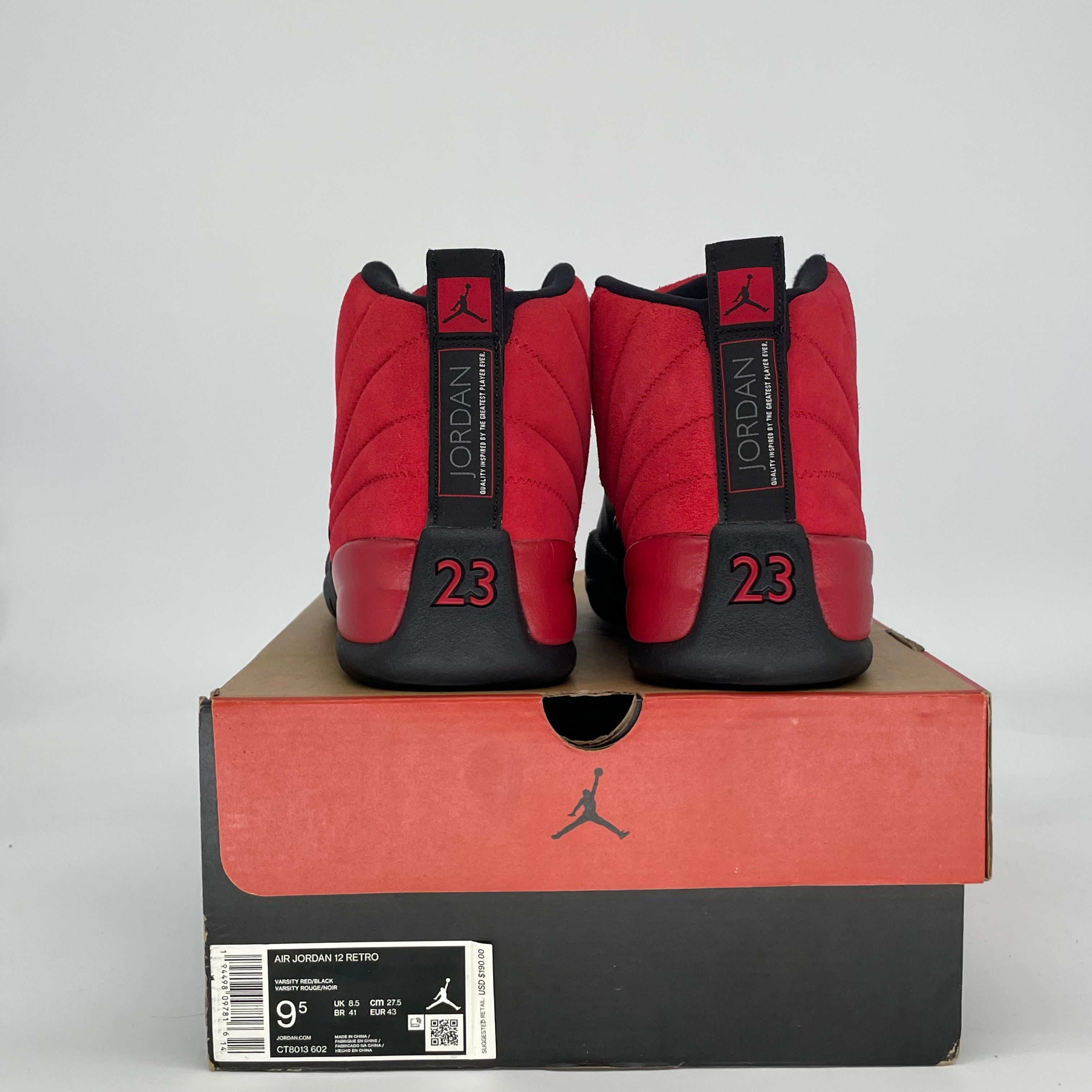AIR JORDAN 12 REVERSE FLU GAME CT8013-602 SIZE 9.5/11W