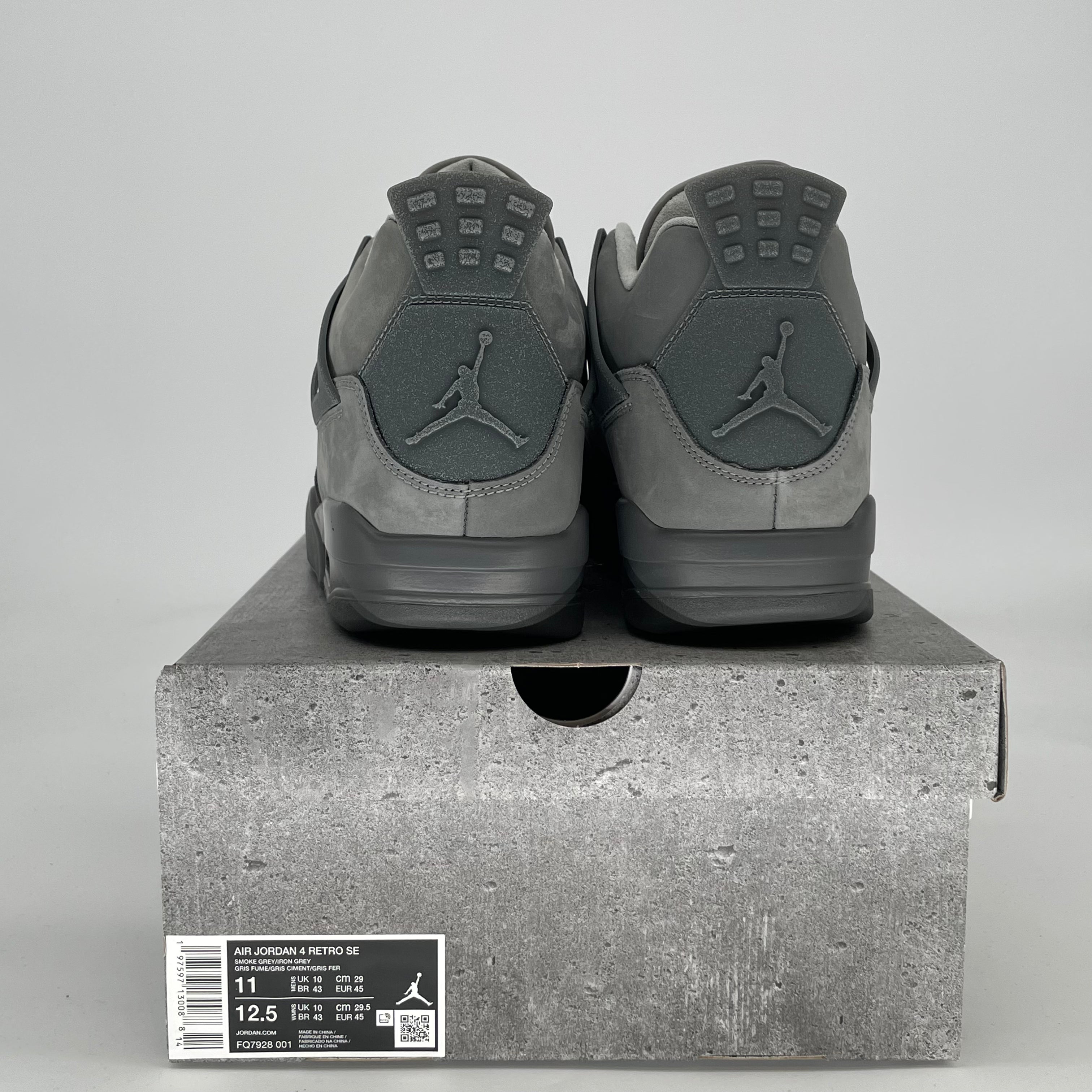 AIR JORDAN 4 WET CEMENT FQ7928-001 SIZE 11/12.5W