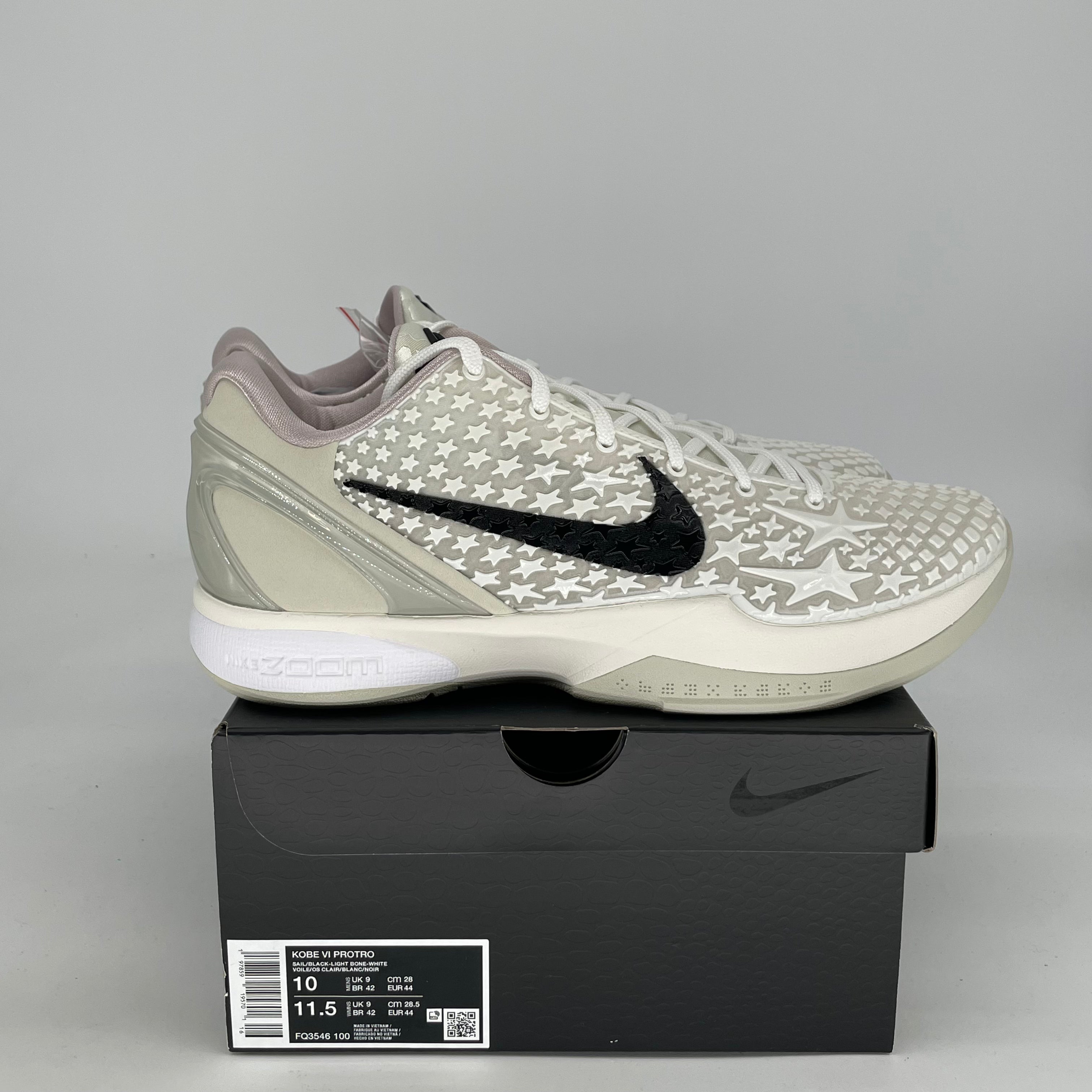 NIKE KOBE 6 PROTRO SAIL ALL STAR FQ3546-100 SIZE 10/11.5W