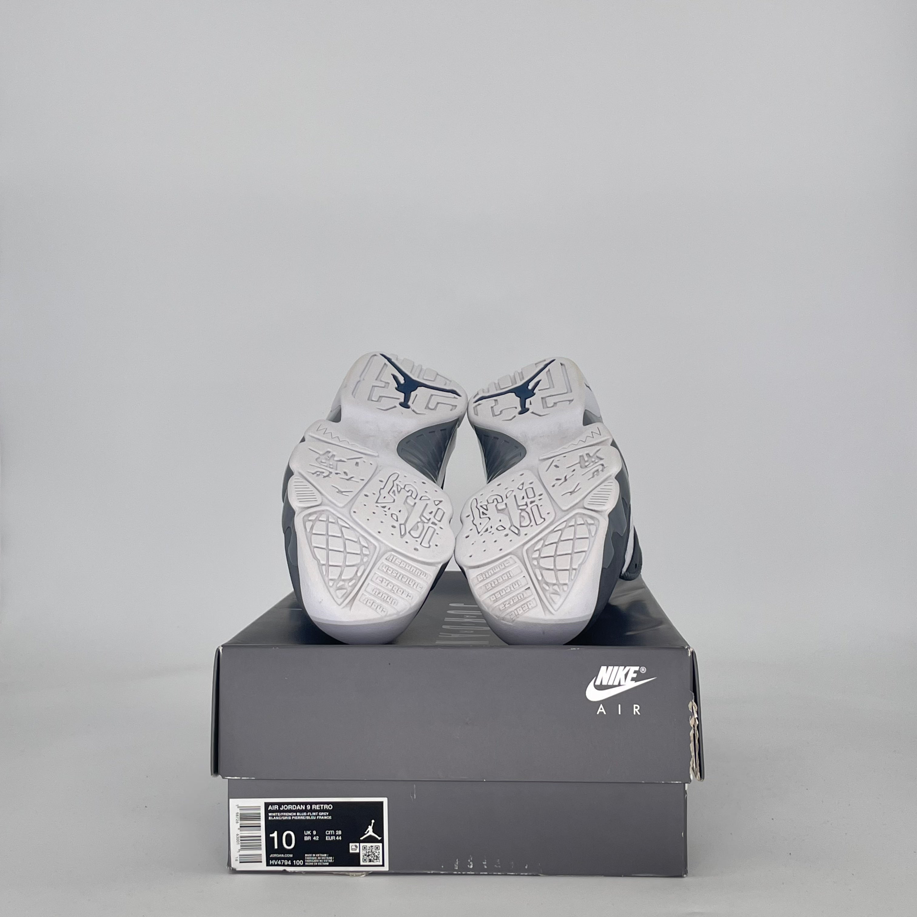 AIR JORDAN 9 FLINT GREY FRENCH BLUE HV4794-100 SIZE 10/11.5W