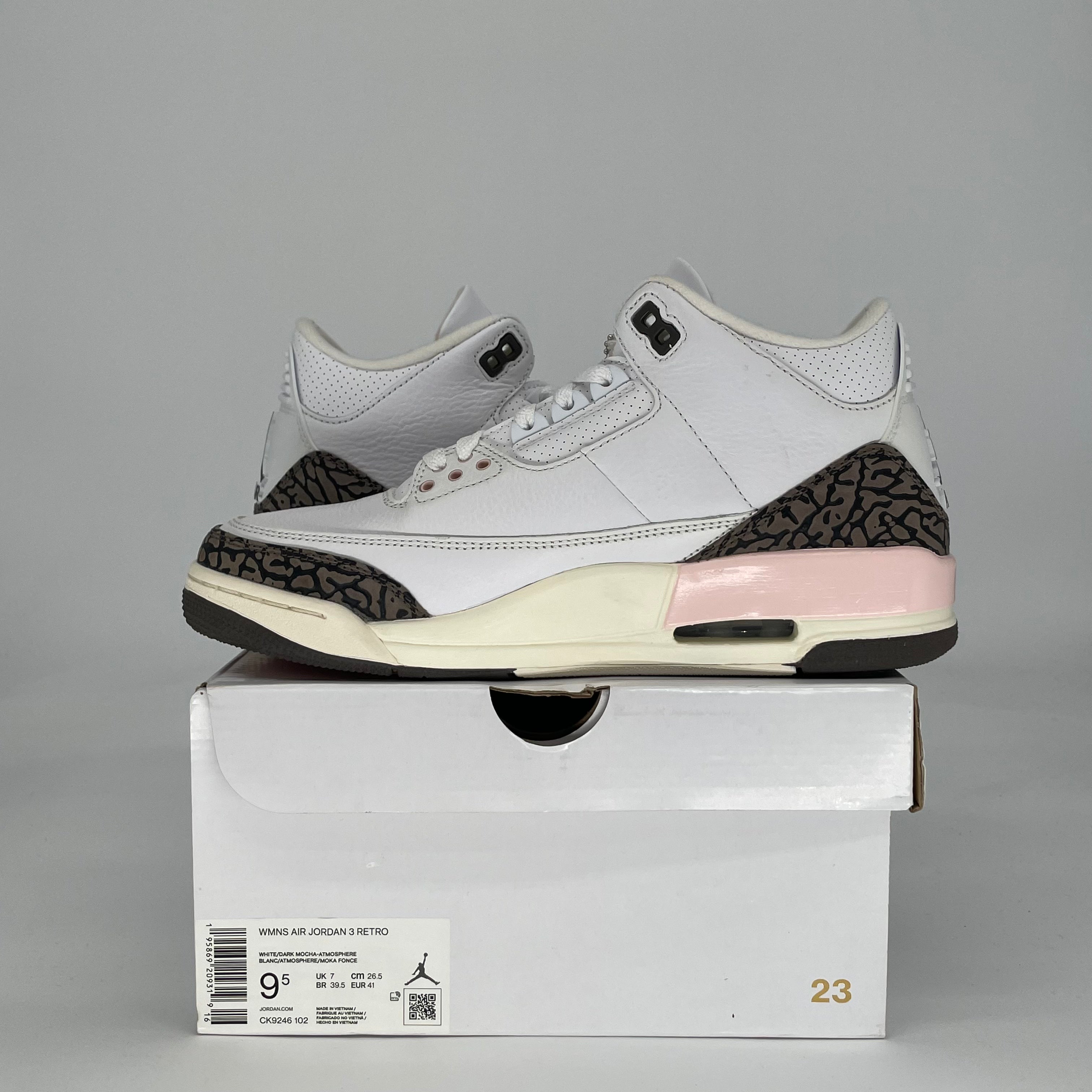 AIR JORDAN 3 NEAPOLITAN DARK MOCHA W CK9246-102 SIZE 8/9.5W