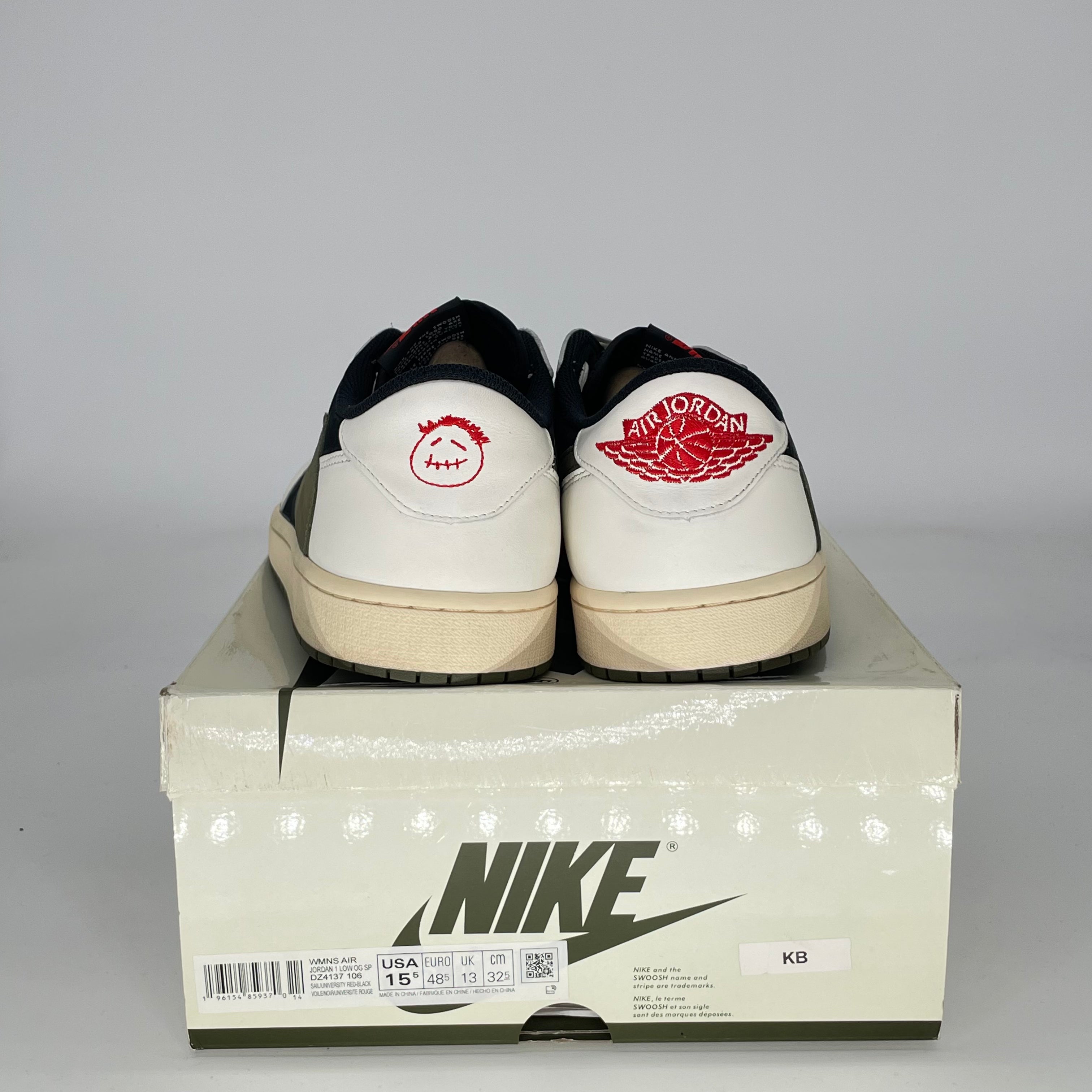 TRAVIS SCOTT X AIR JORDAN 1 LOW OLIVE W DZ4137-106 SIZE 14/15.5W