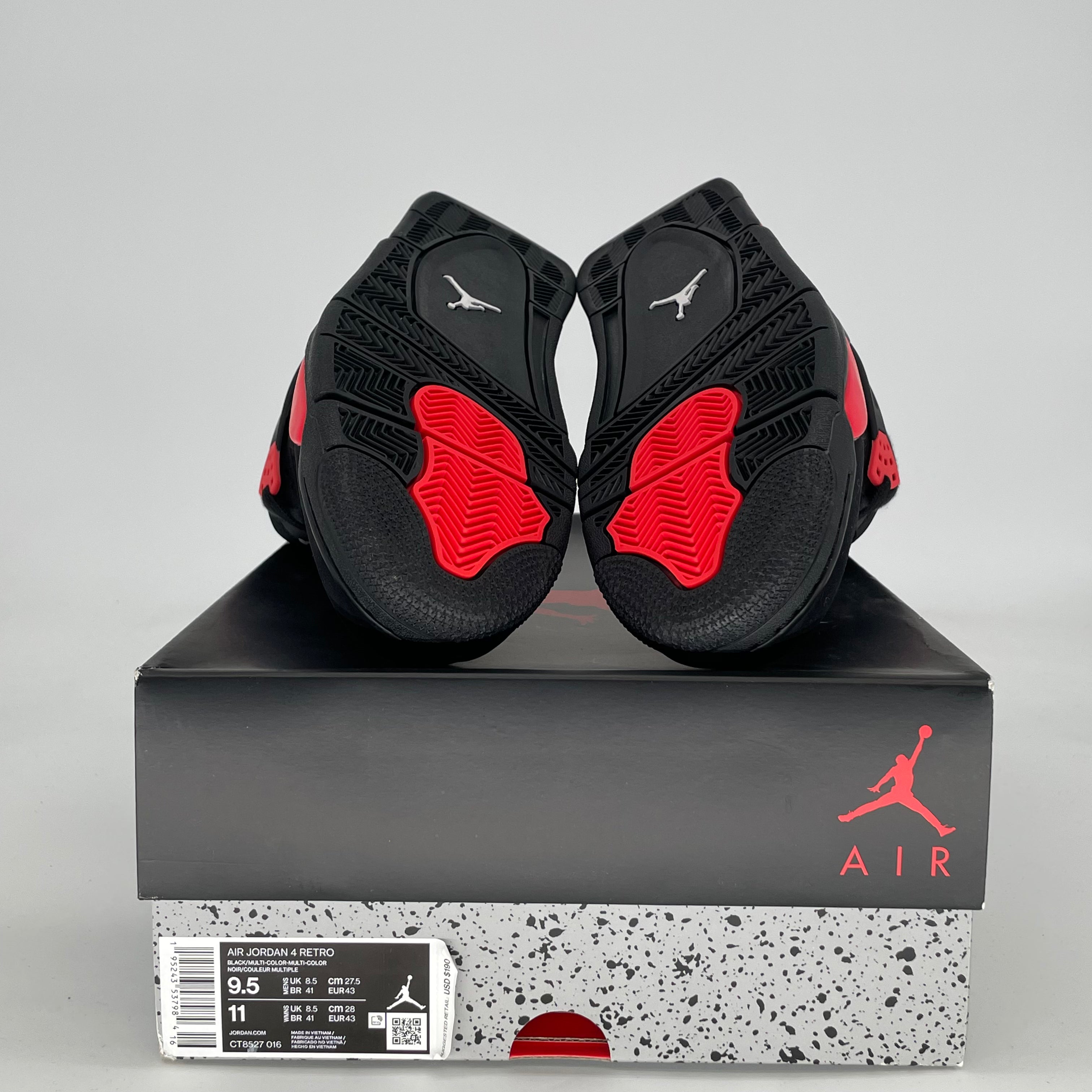 AIR JORDAN 4 RED THUNDER CT8527-016 SIZE 9.5/11W