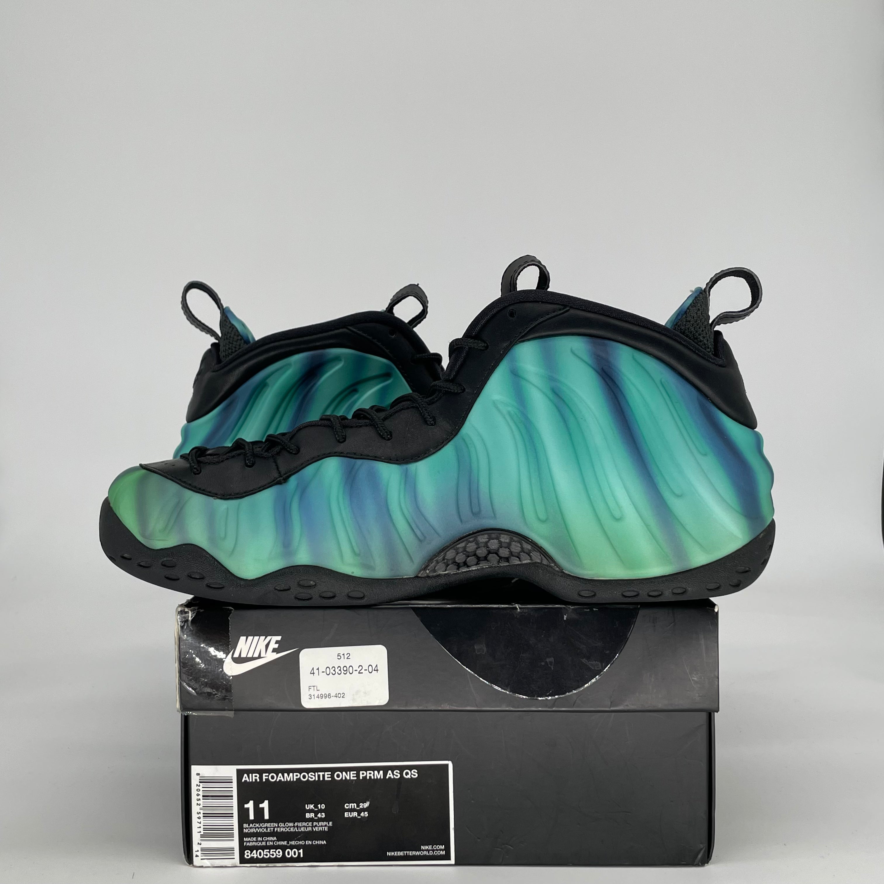 NIKE AIR FOAMPOSITE ONE NORTHERN LIGHTS 840559-001 SIZE 11/12.5W