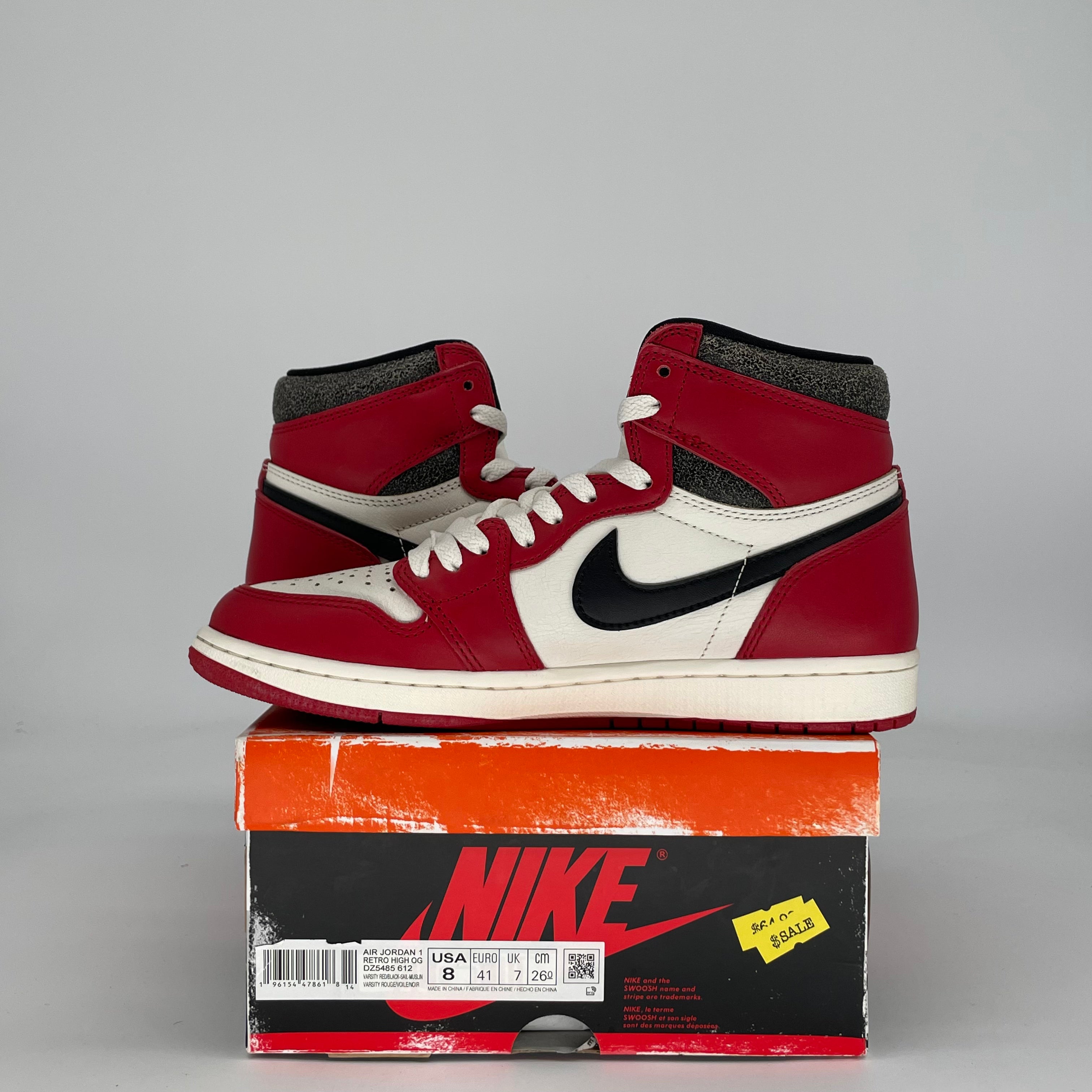 AIR JORDAN 1 CHICAGO LOST AND FOUND DZ5485-612 SIZE 8/9.5W