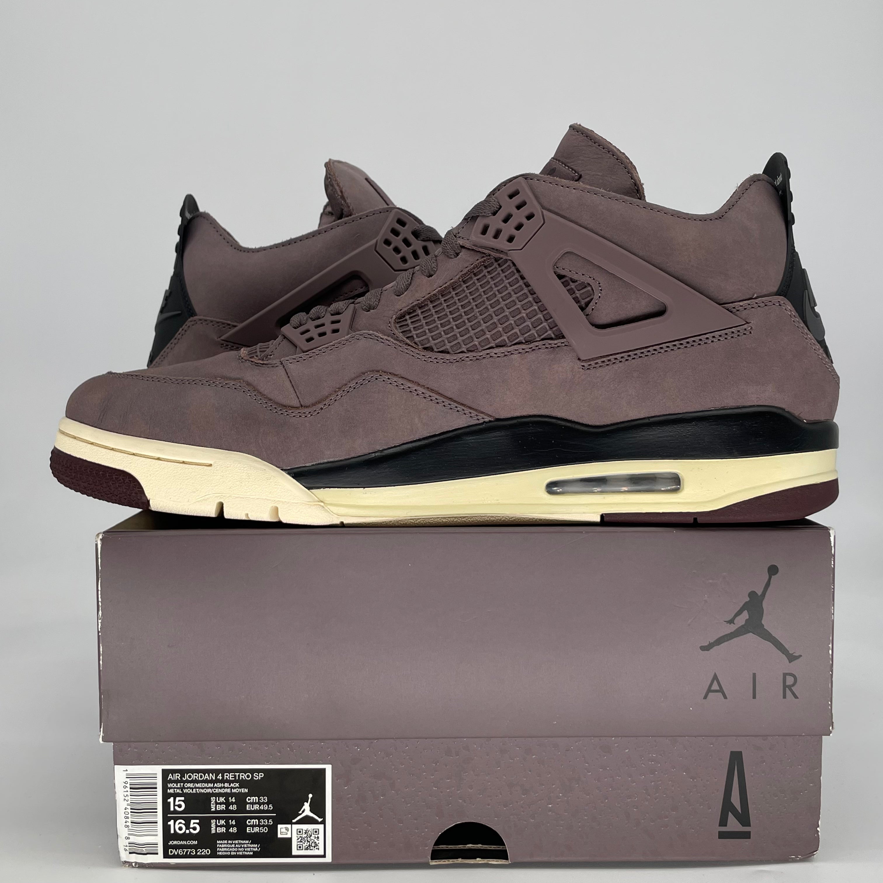 AIR JORDAN 4 A MA MANIERE VIOLET ORE DV6773-220 SIZE 15/16.5W