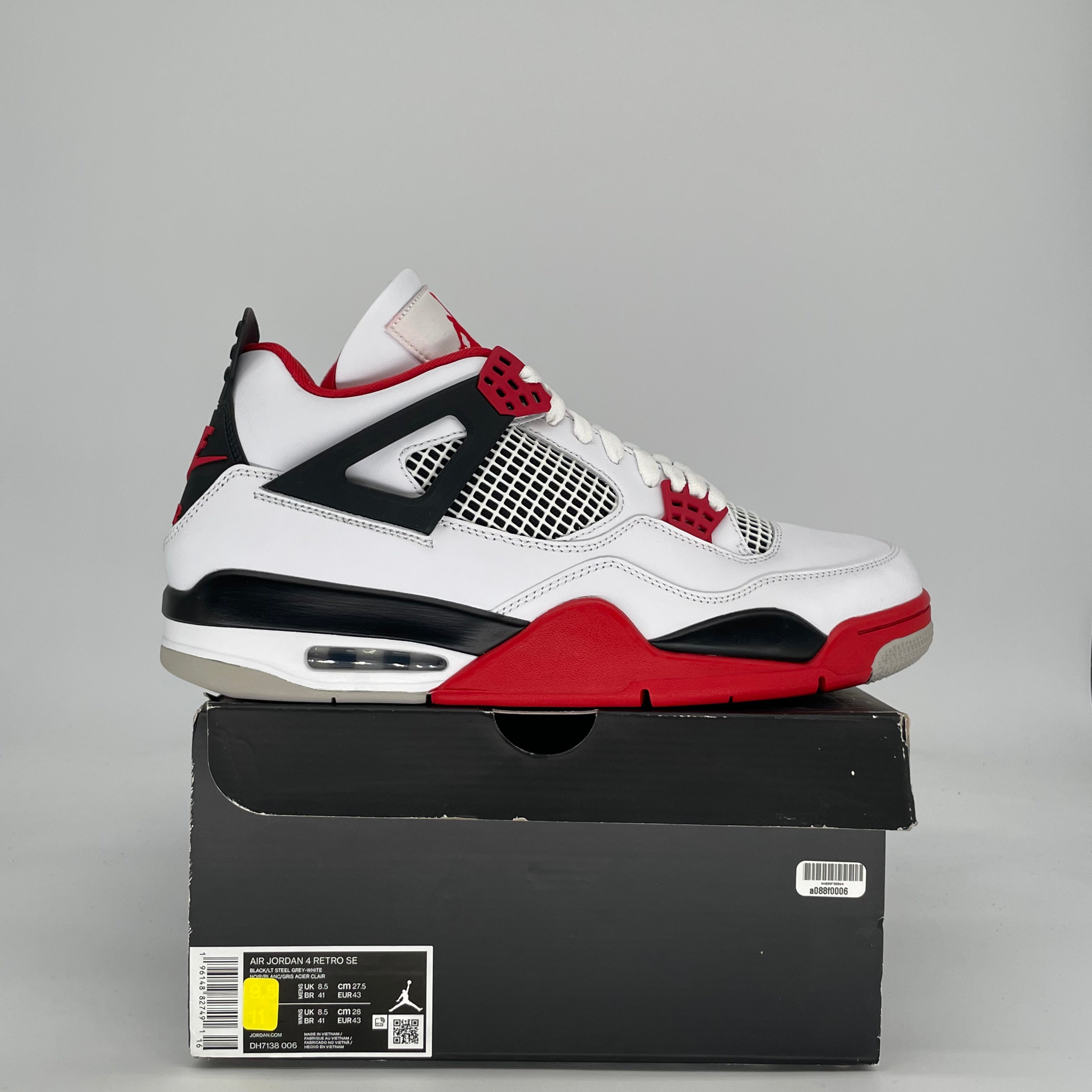 AIR JORDAN 4 FIRE RED DC7770-160 SIZE 12/13.5W