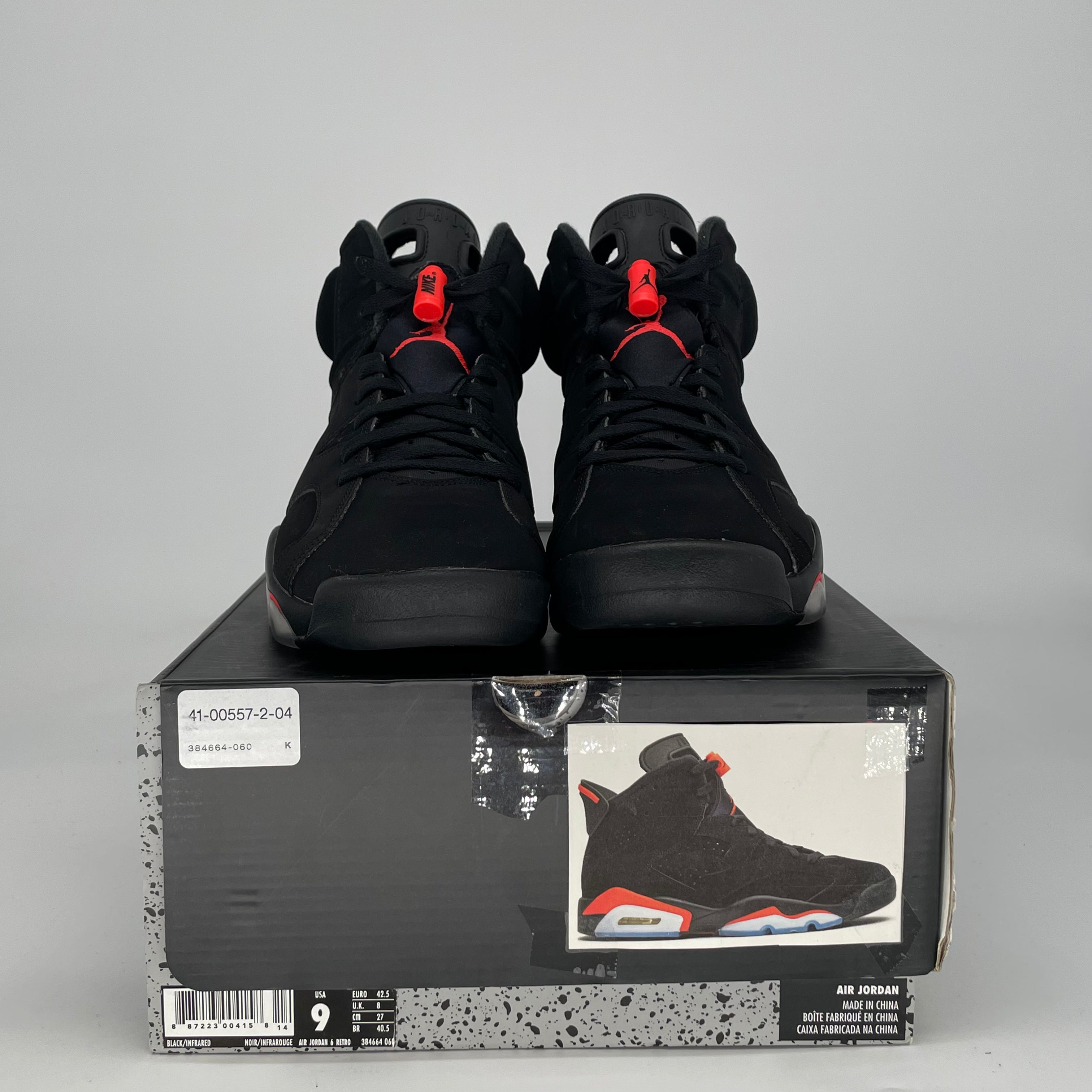 AIR JORDAN 6 BLACK INFRARED 384664-060 SIZE 9/10.5W