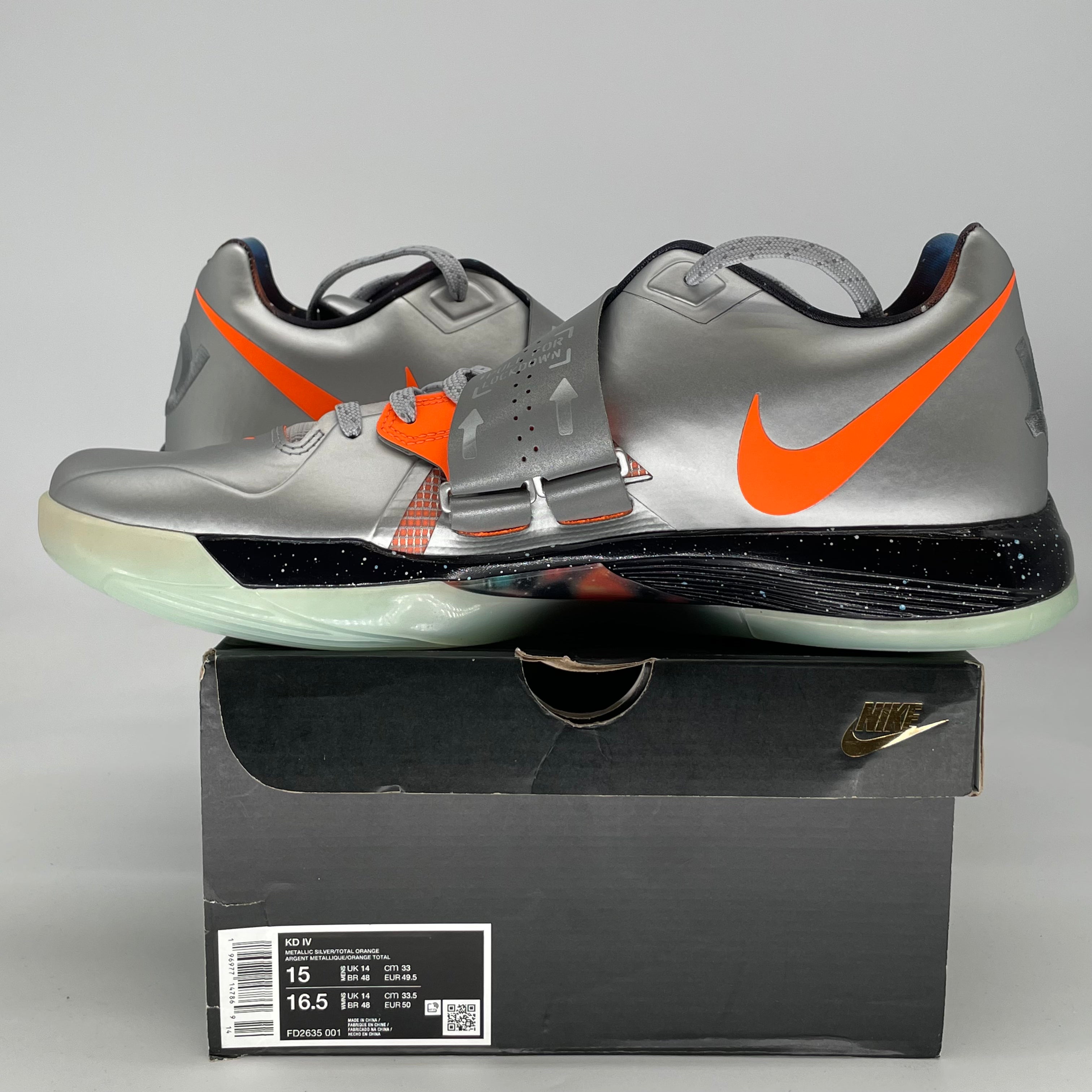 NIKE KD 4 GALAXY FD2635-001 SIZE 15/16.5W