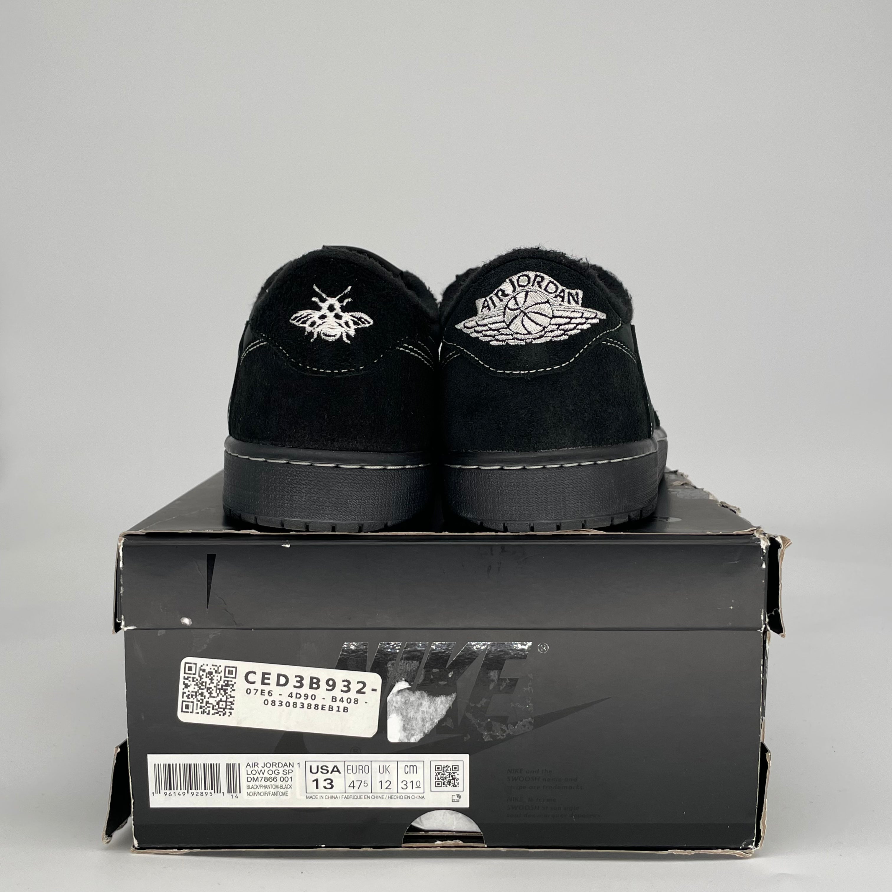 AIR JORDAN 1 TRAVIS SCOTT BLACK PHANTOM DM7866-001 SIZE 13/14.5W