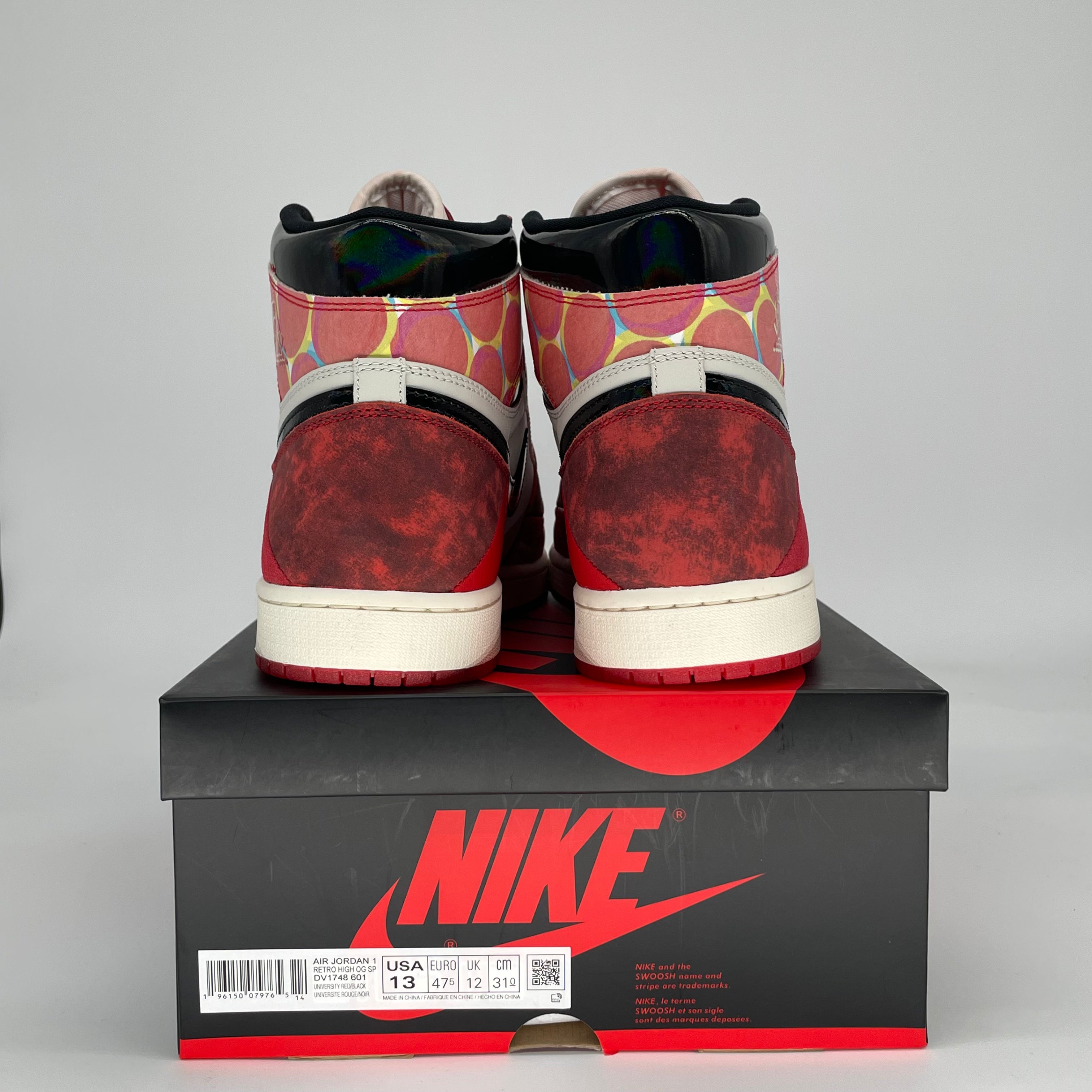 AIR JORDAN 1 SPIDER MAN ACROSS THE SPIDER VERSE DV1748-601 SIZE 13/14.5W