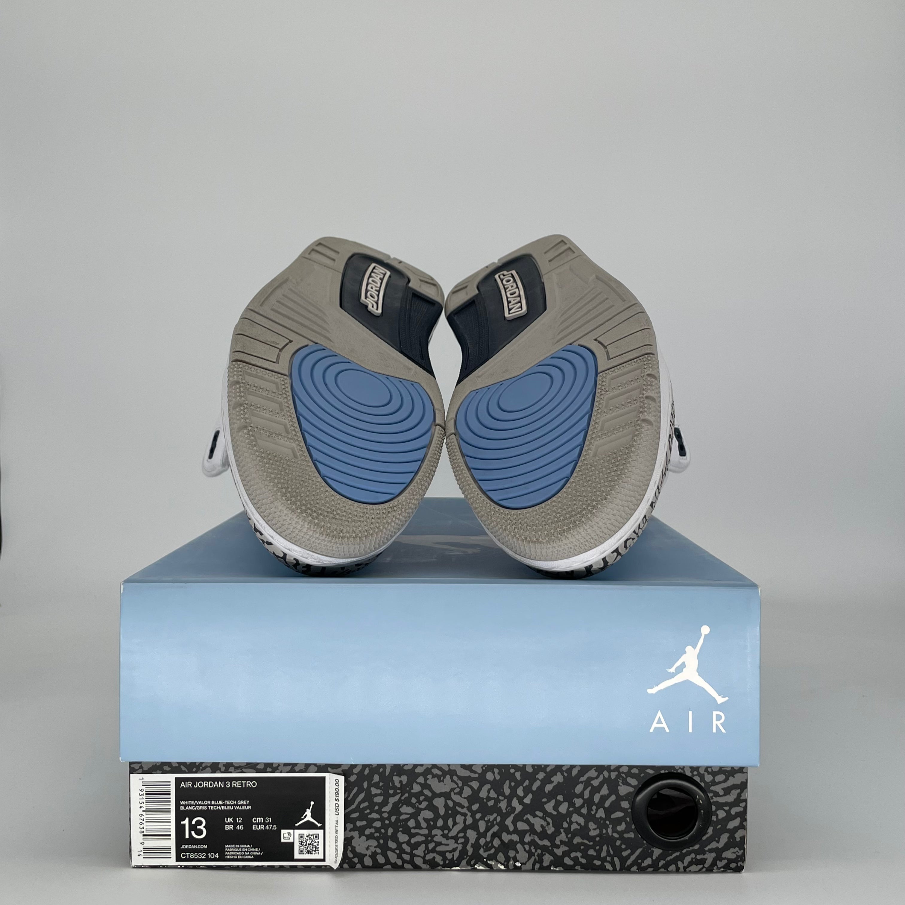 AIR JORDAN 3 UNC CT8532-104 SIZE 13/14.5W
