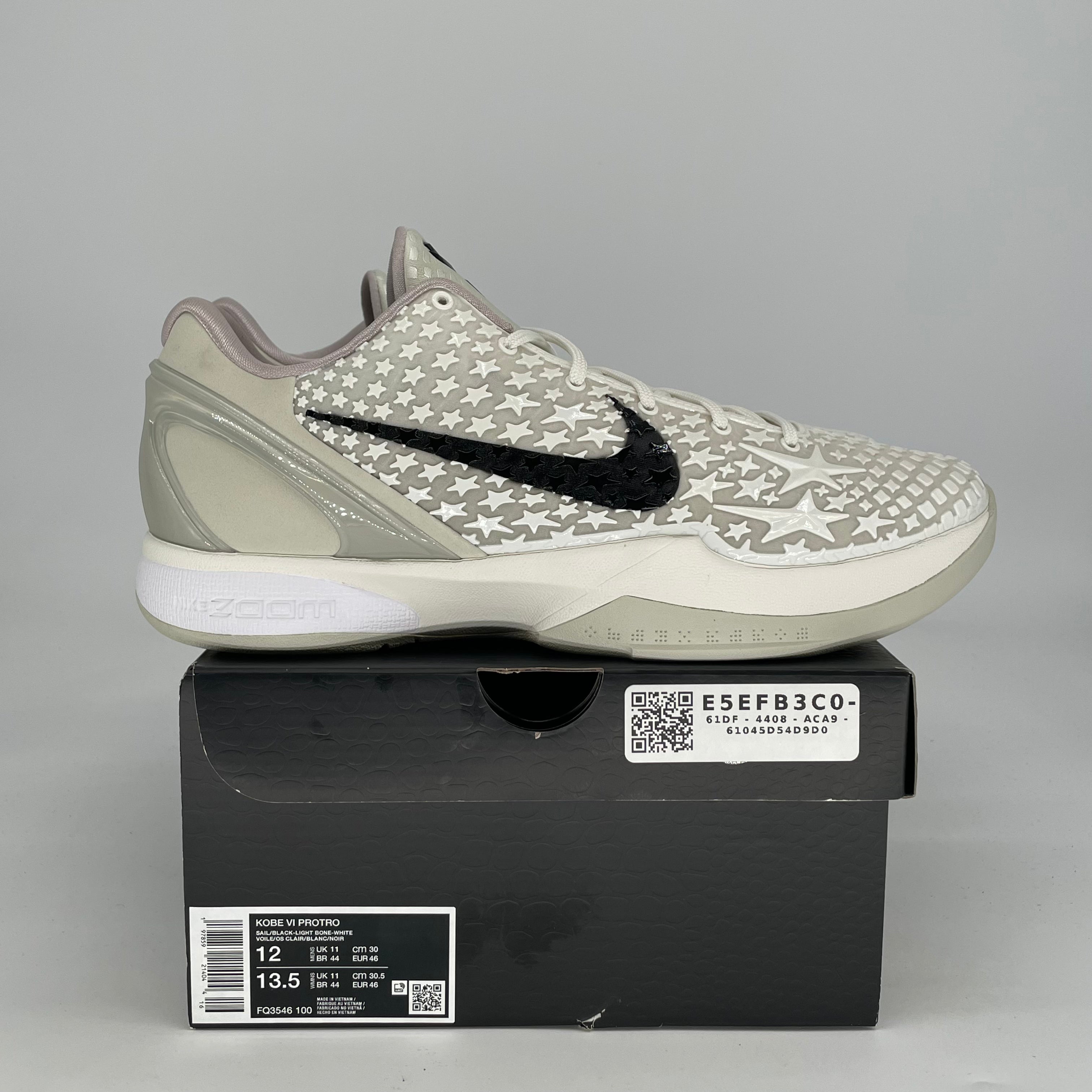NIKE KOBE 6 PROTRO SAIL ALL STAR FQ3546-100 SIZE 12/13.5W