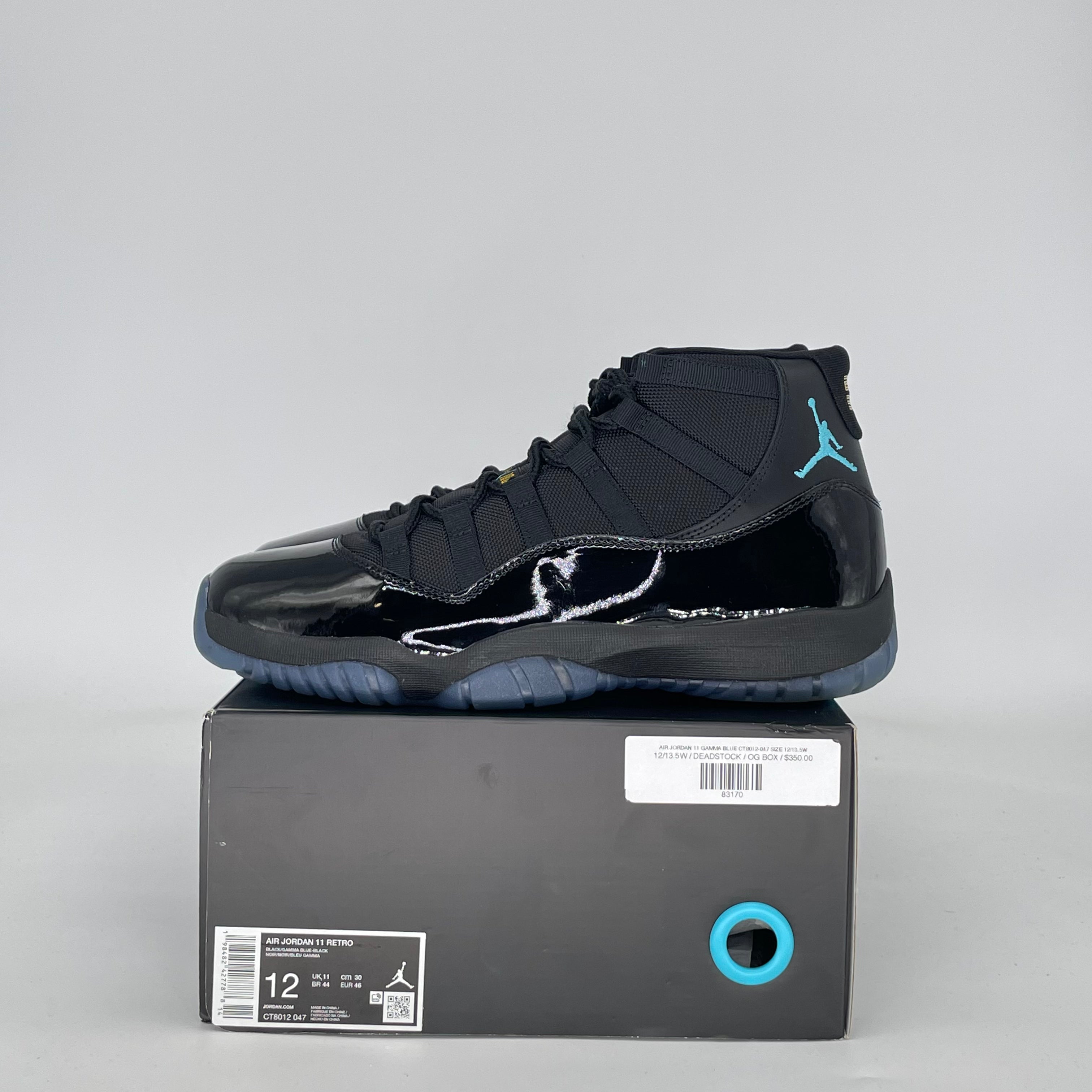AIR JORDAN 11 GAMMA BLUE CT8012-047 SIZE 12/13.5W