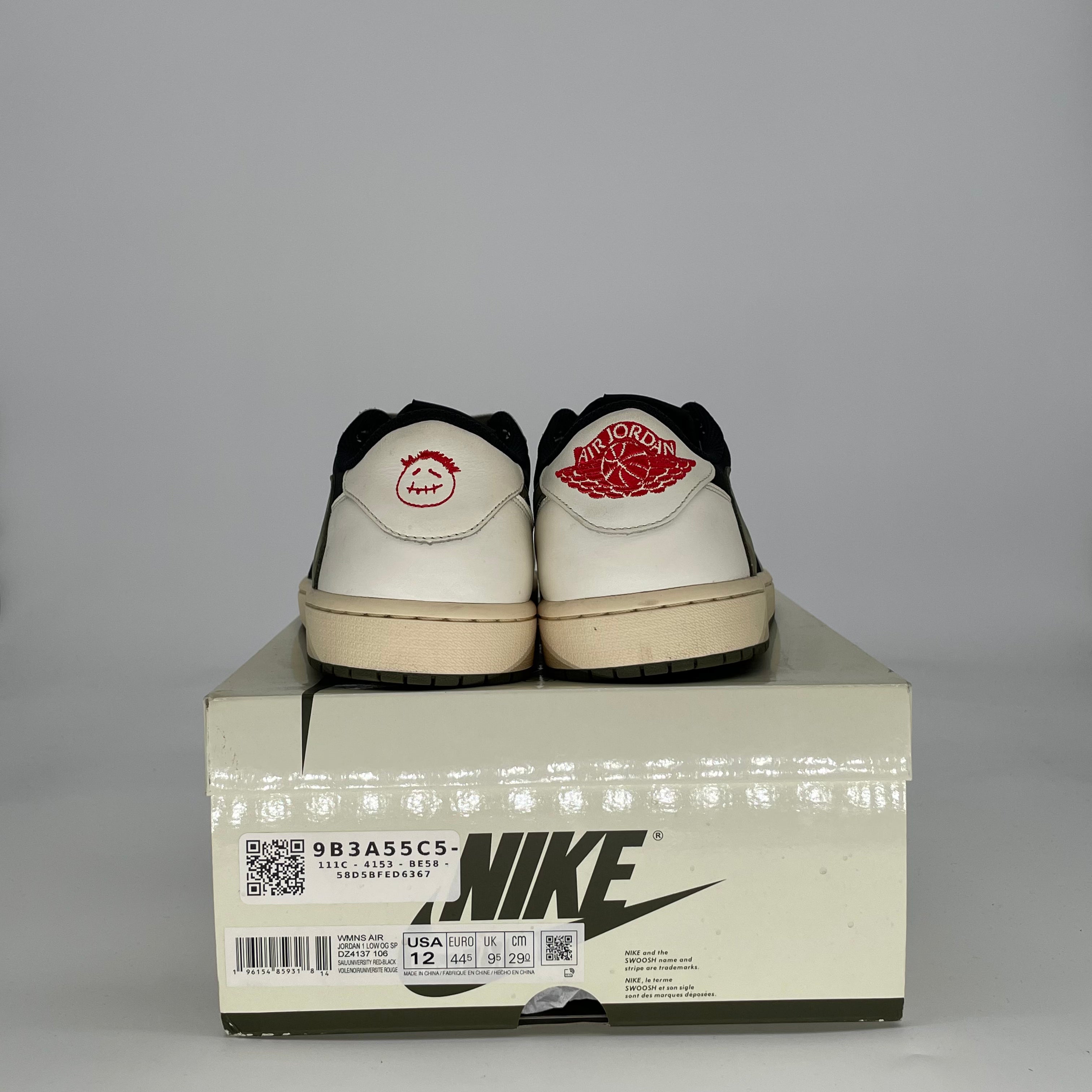 AIR JORDAN 1 LOW X TRAVIS SCOTT OLIVE W DZ4137-106 SIZE 10.5/12W