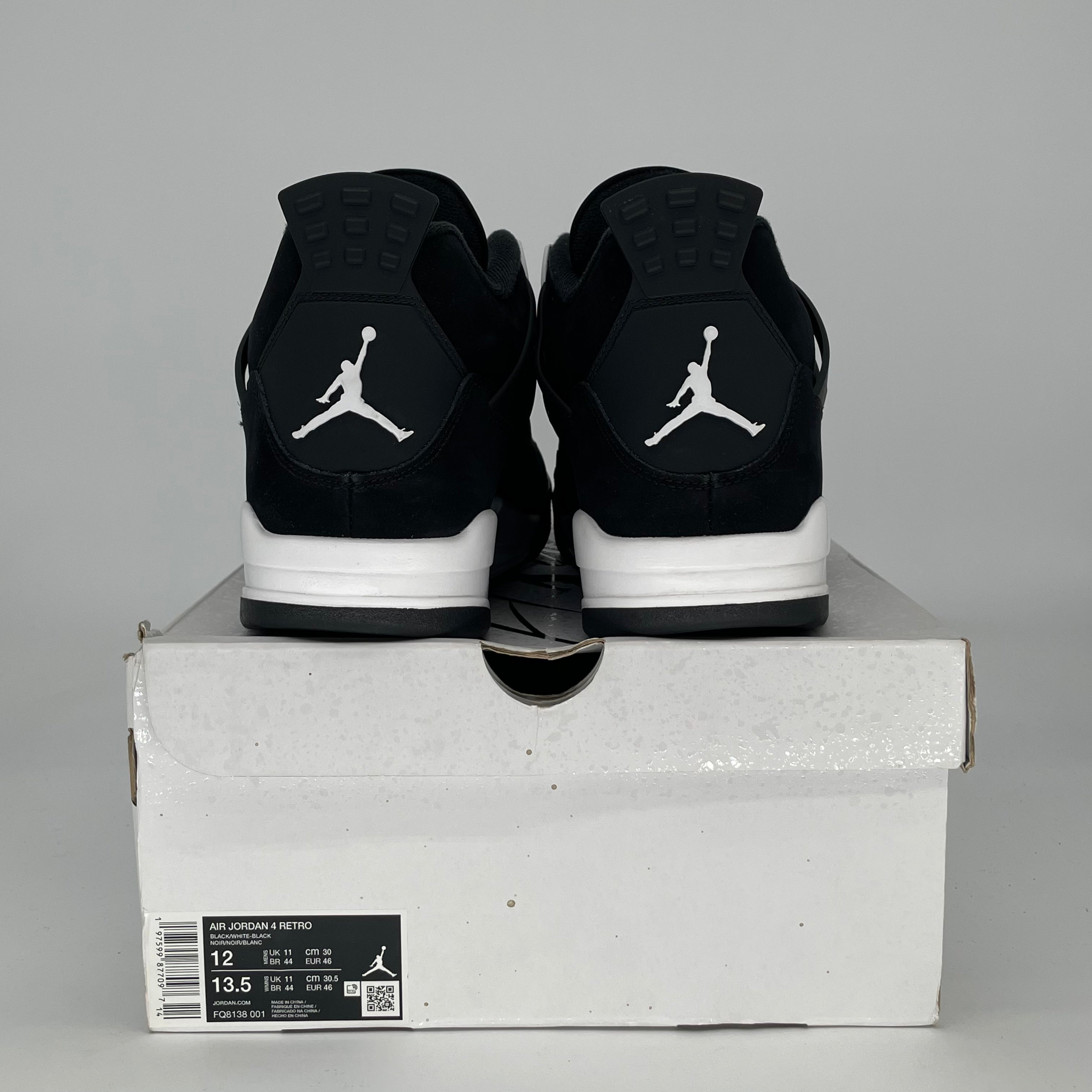 AIR JORDAN 4 WHITE THUNDER FQ8138-001 SIZE 12/13.5W