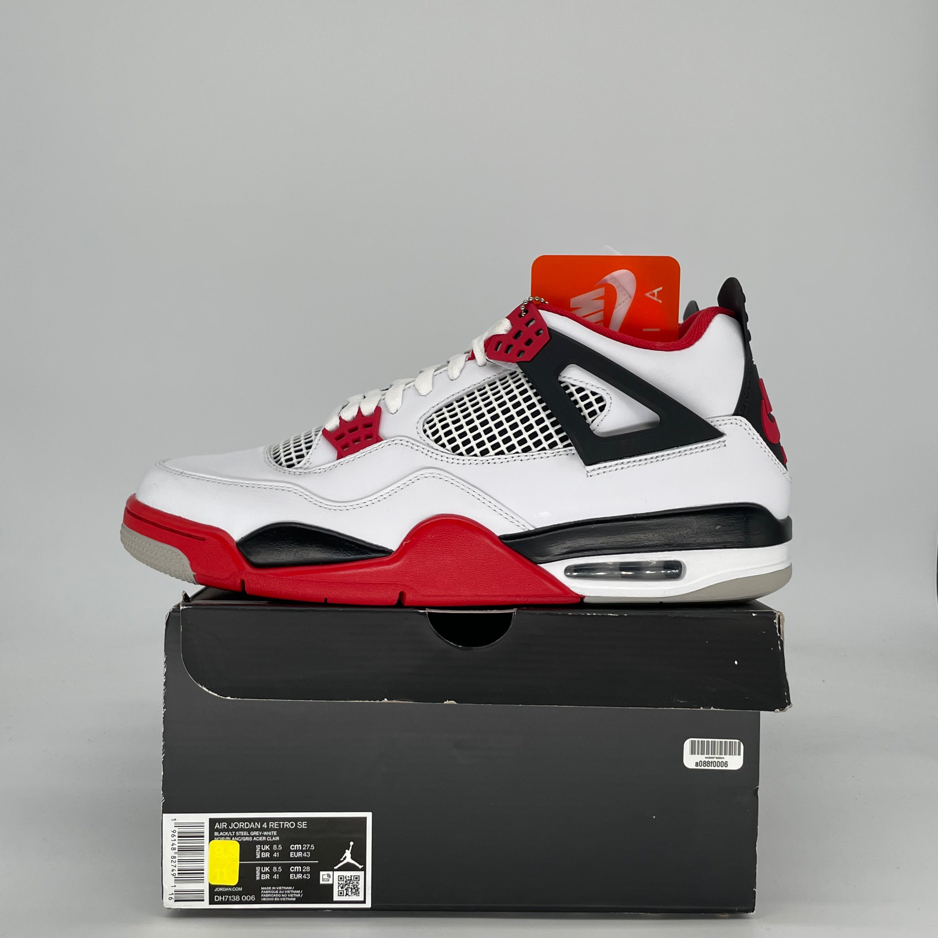AIR JORDAN 4 FIRE RED DC7770-160 SIZE 12/13.5W
