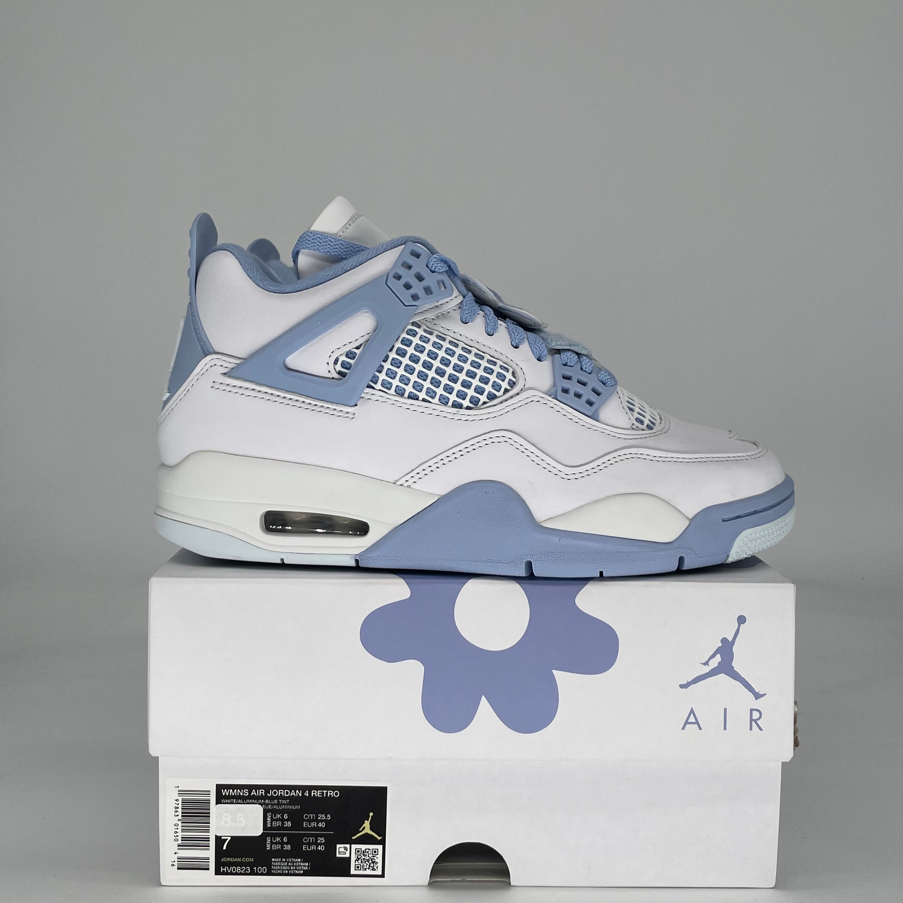 AIR JORDAN 4 FORGET ME NOT W HV0823-100 SIZE 7/8.5W