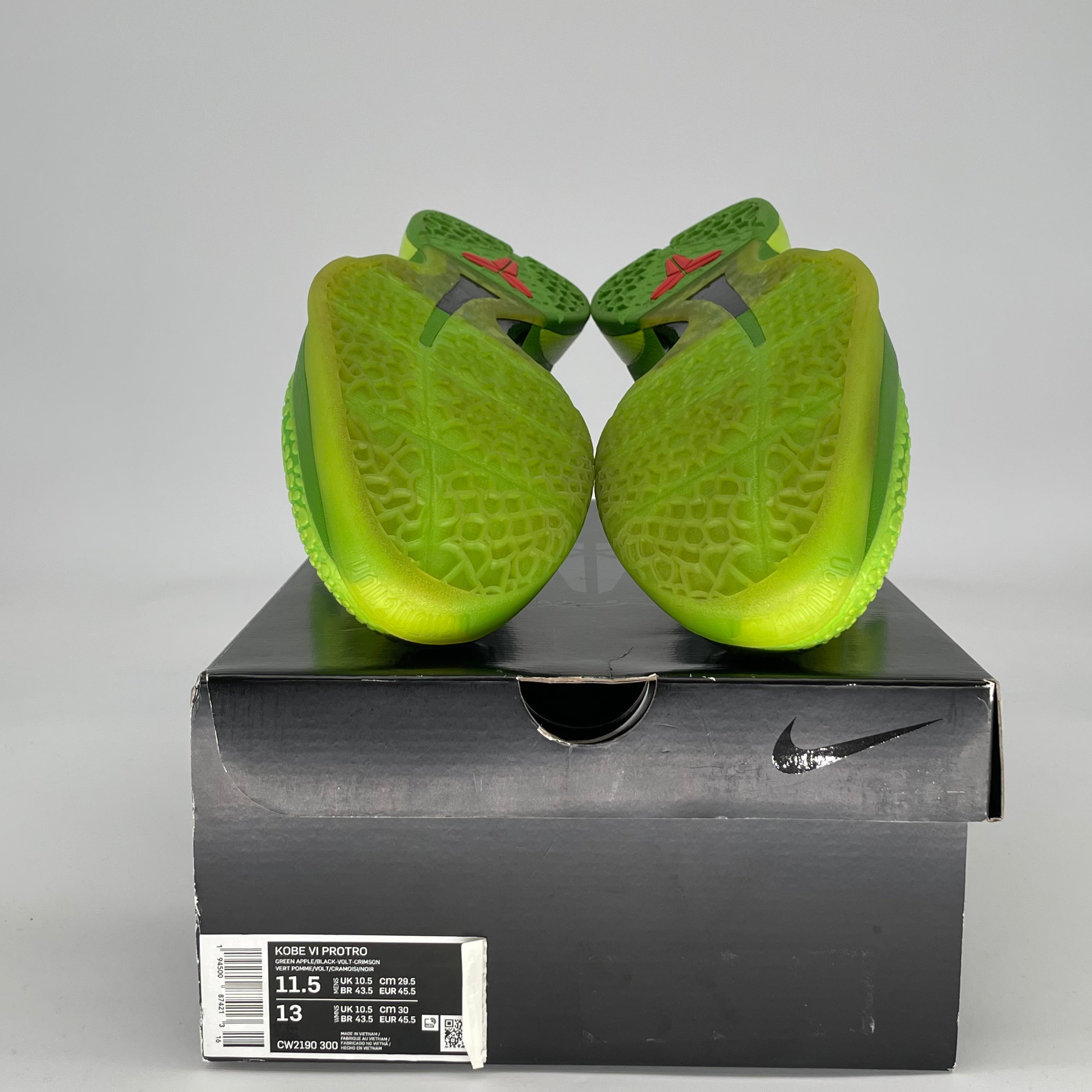 NIKE KOBE 6 PROTRO GRINCH CW2190-300 SIZE 11.5/13W